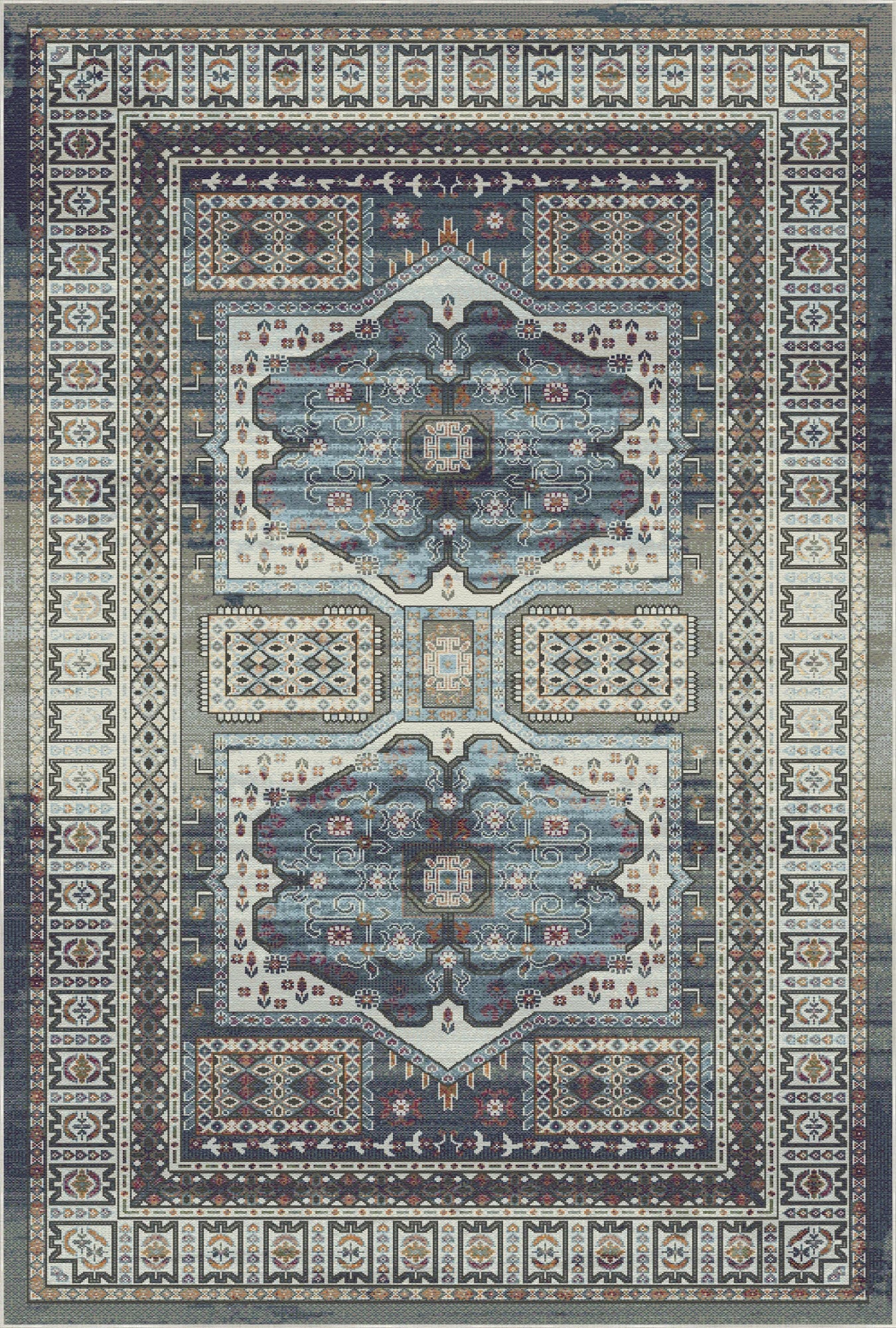 Етнічний килим медальйон Самаркандська ніч