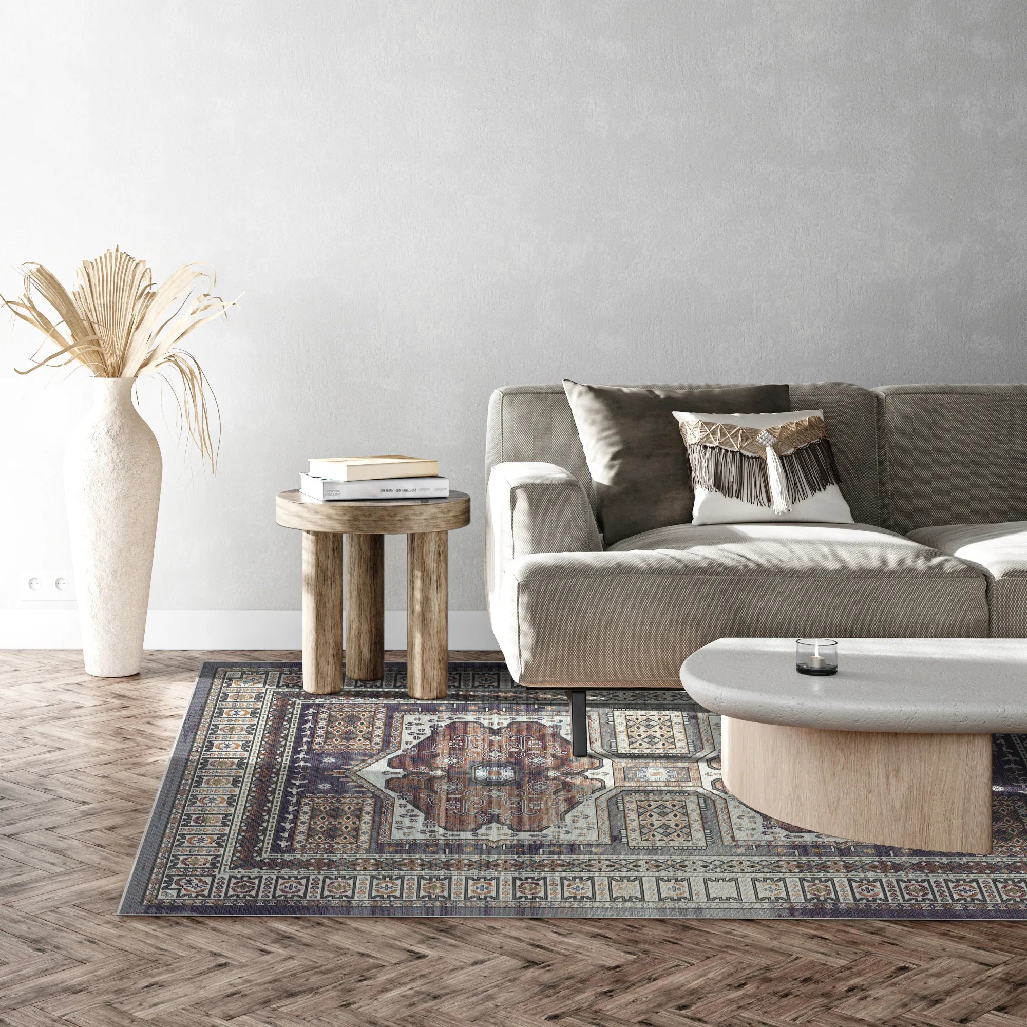 Етнічний килим з медальйоном з бурштину Самарканд