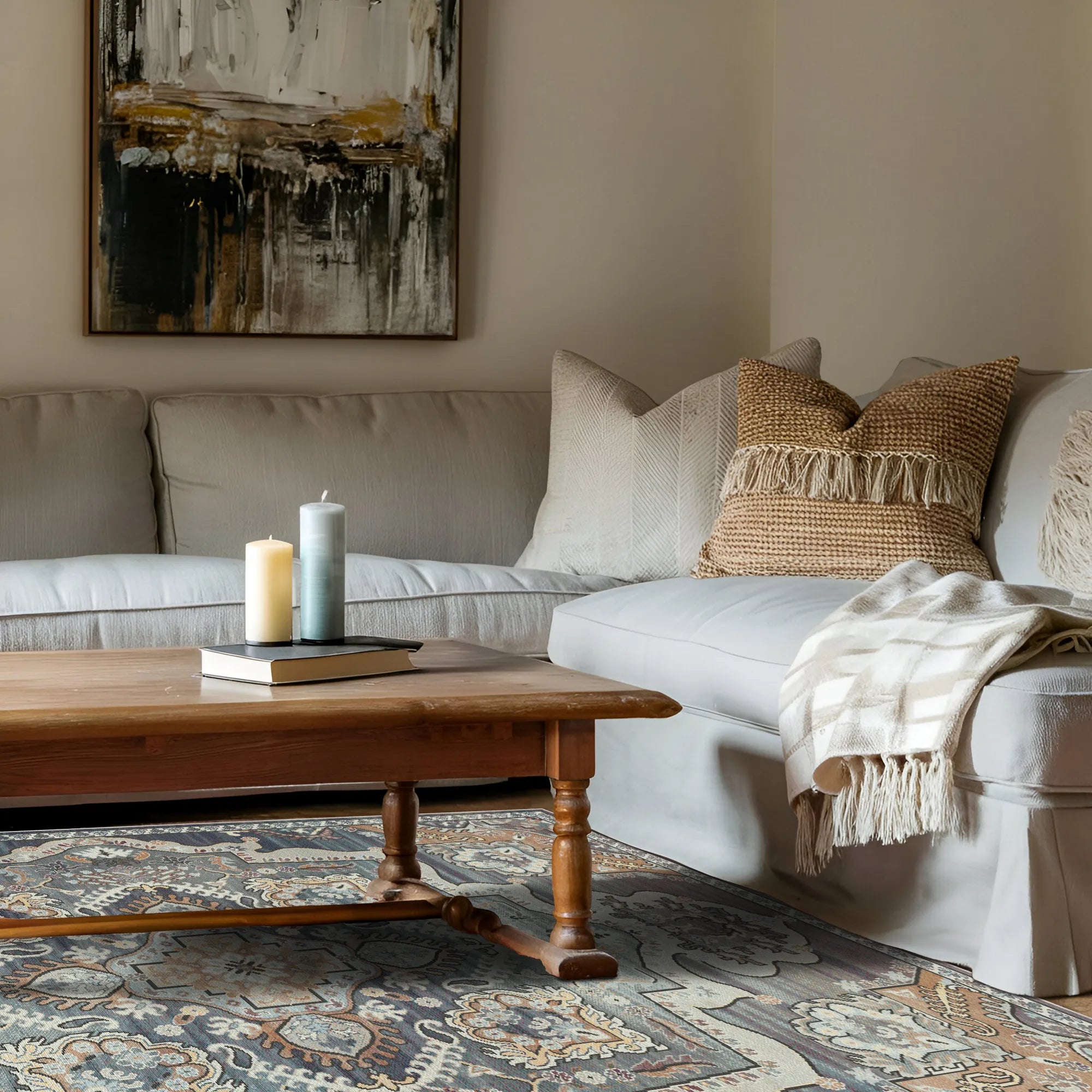 Султанський лазурний королівський медальйонний килим