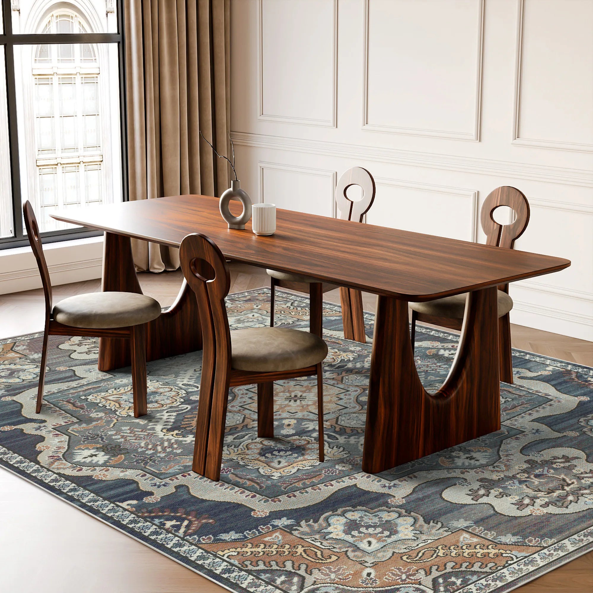 Султанський лазурний королівський медальйонний килим