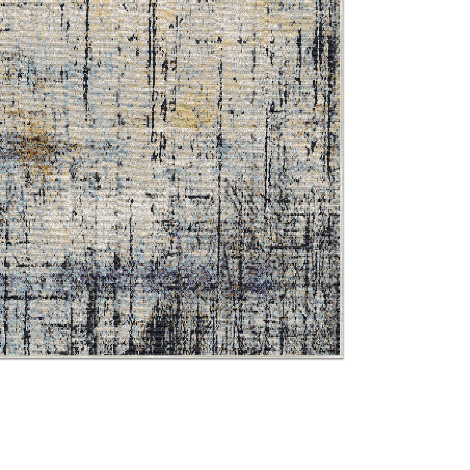 Вінтажний синій квітковий килимок-решітка