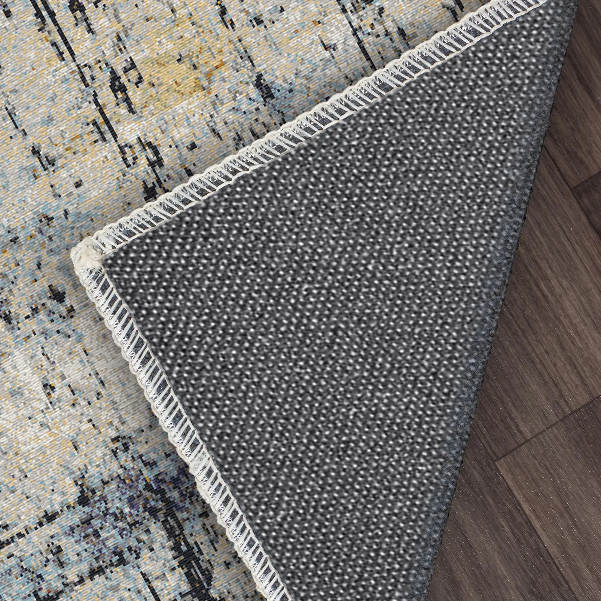 Вінтажний синій квітковий килимок-решітка