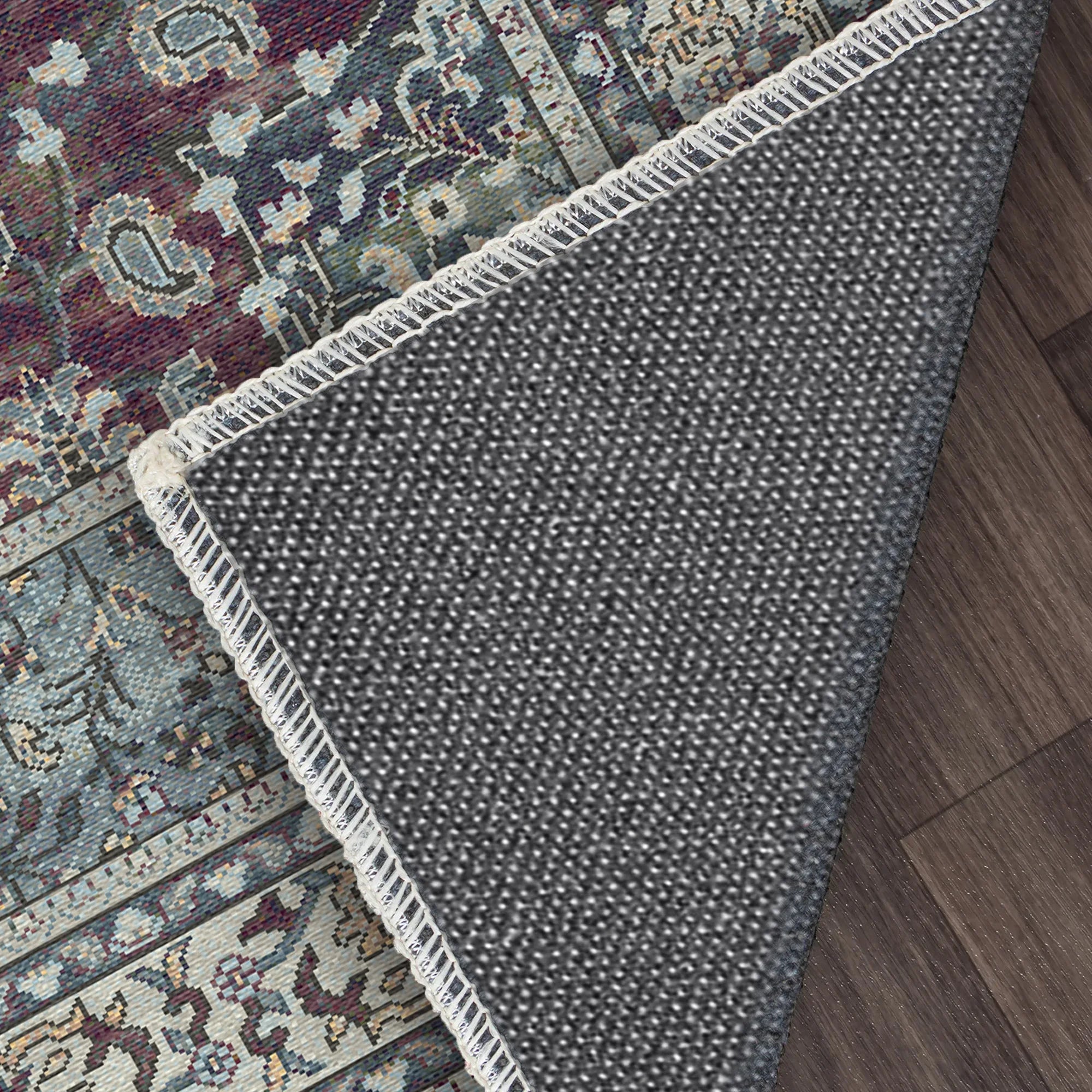 Килим Loom Slate Paisley з квітковим принтом