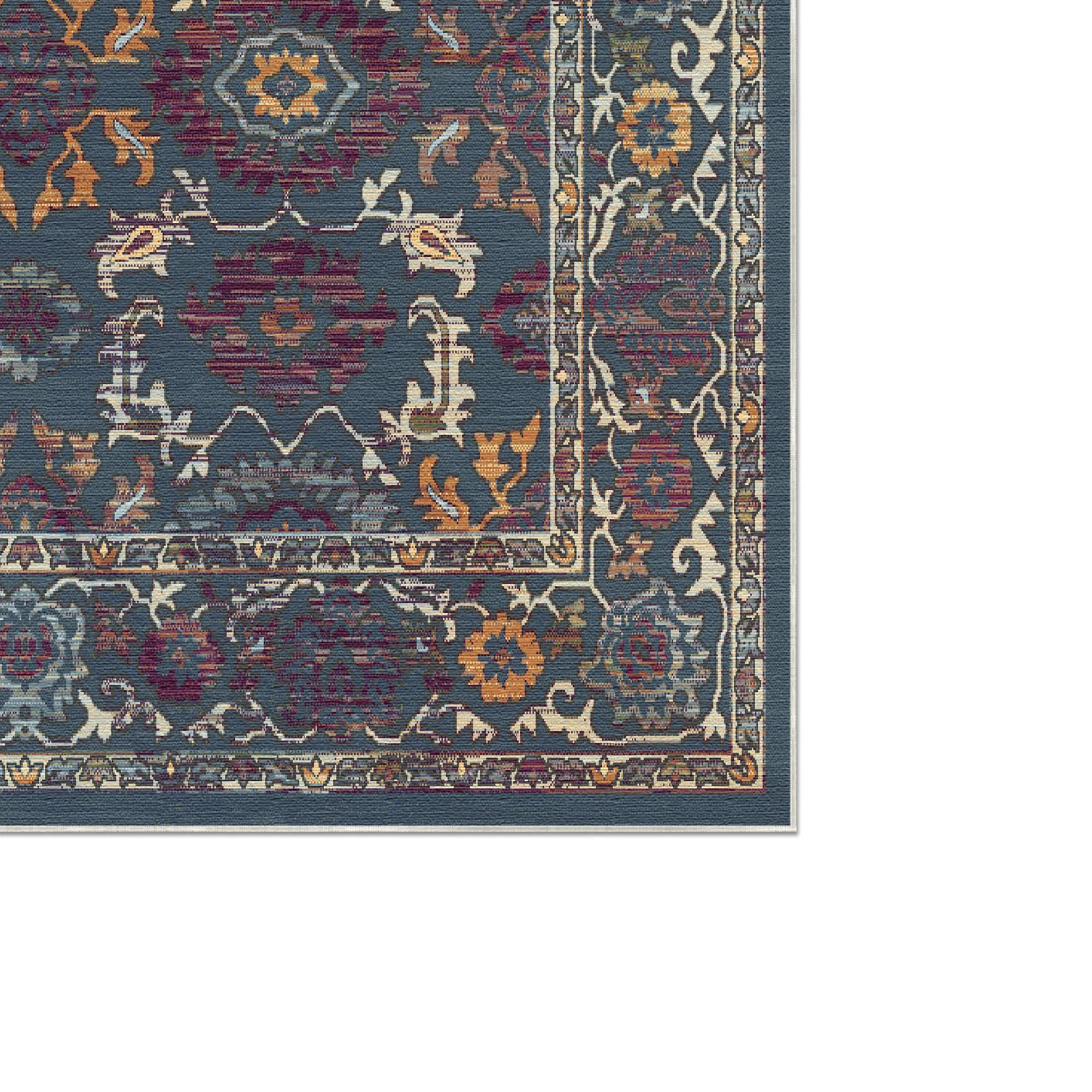 Античний квітковий килим індиго Пальметта