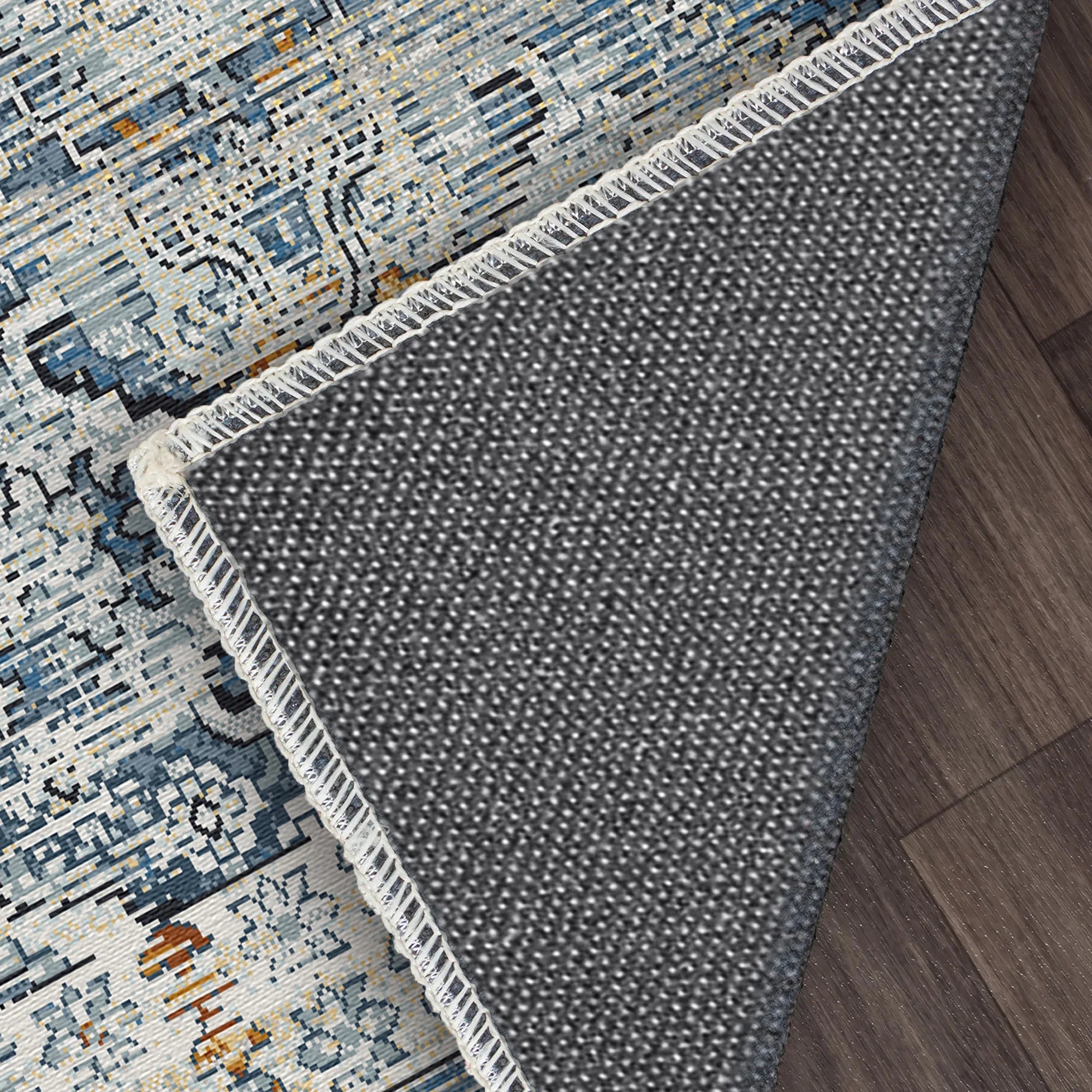 Антикварний решітчастий килим індиго Серапі