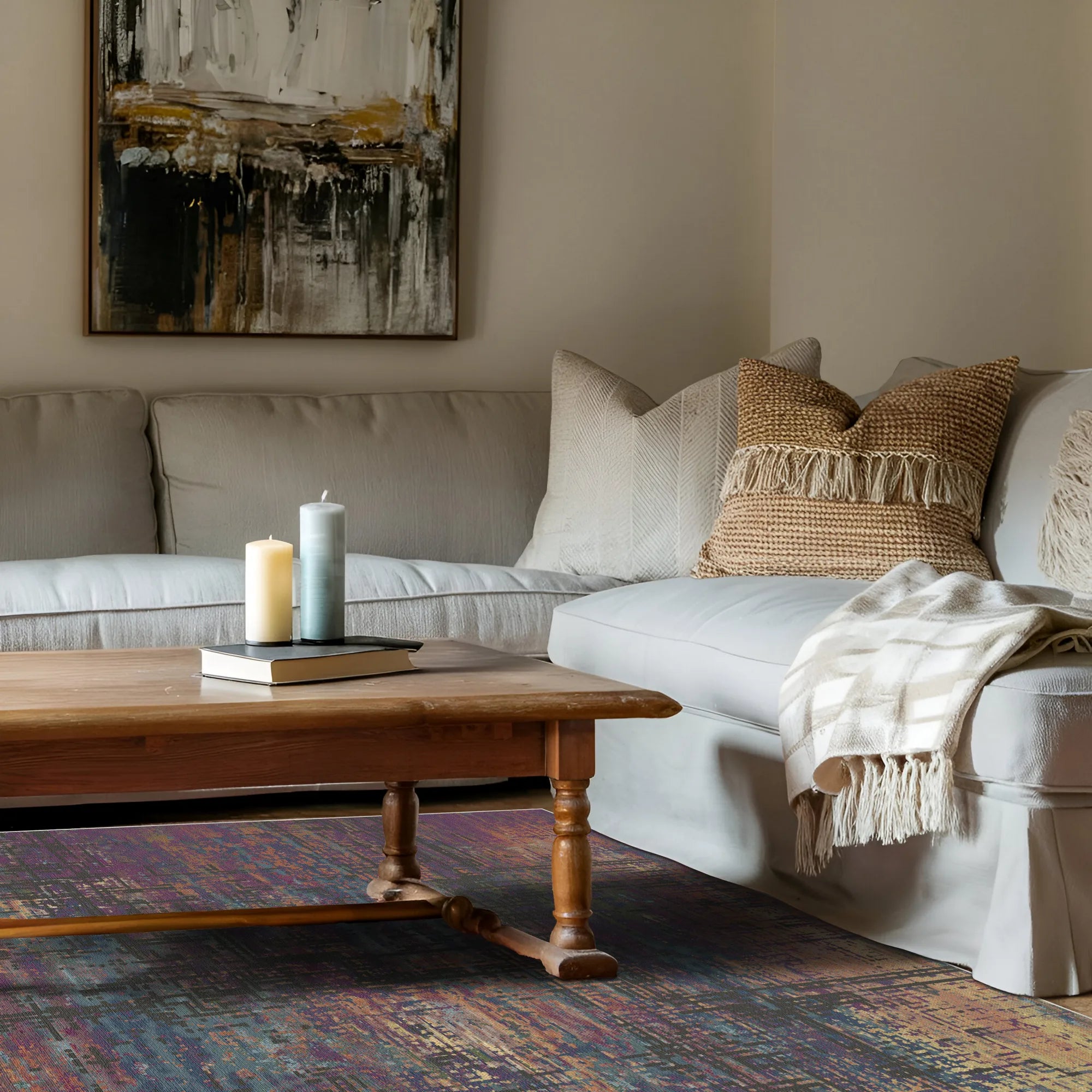 Килим з абстрактними глюками та містичною сливою