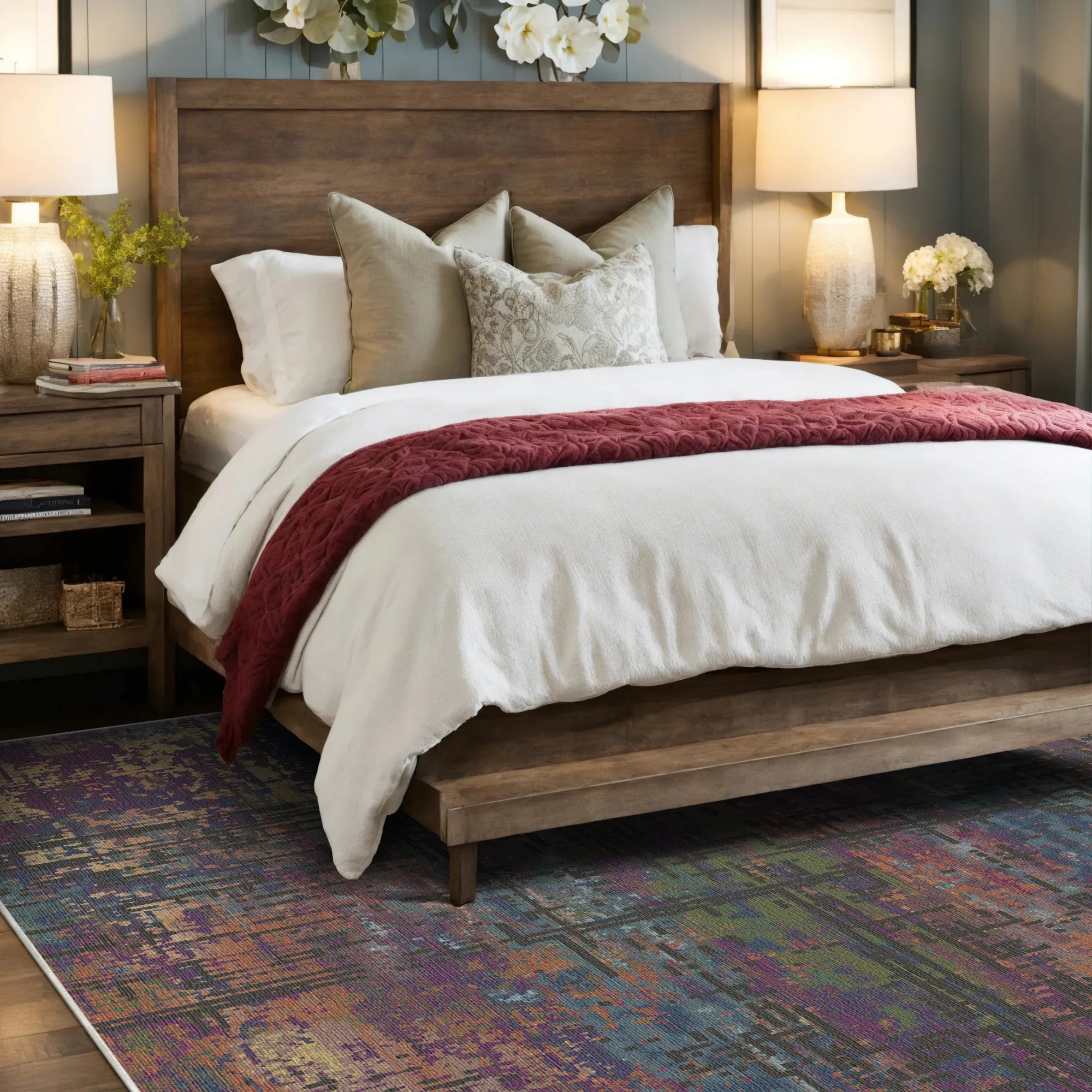 Килим з абстрактними глюками та містичною сливою