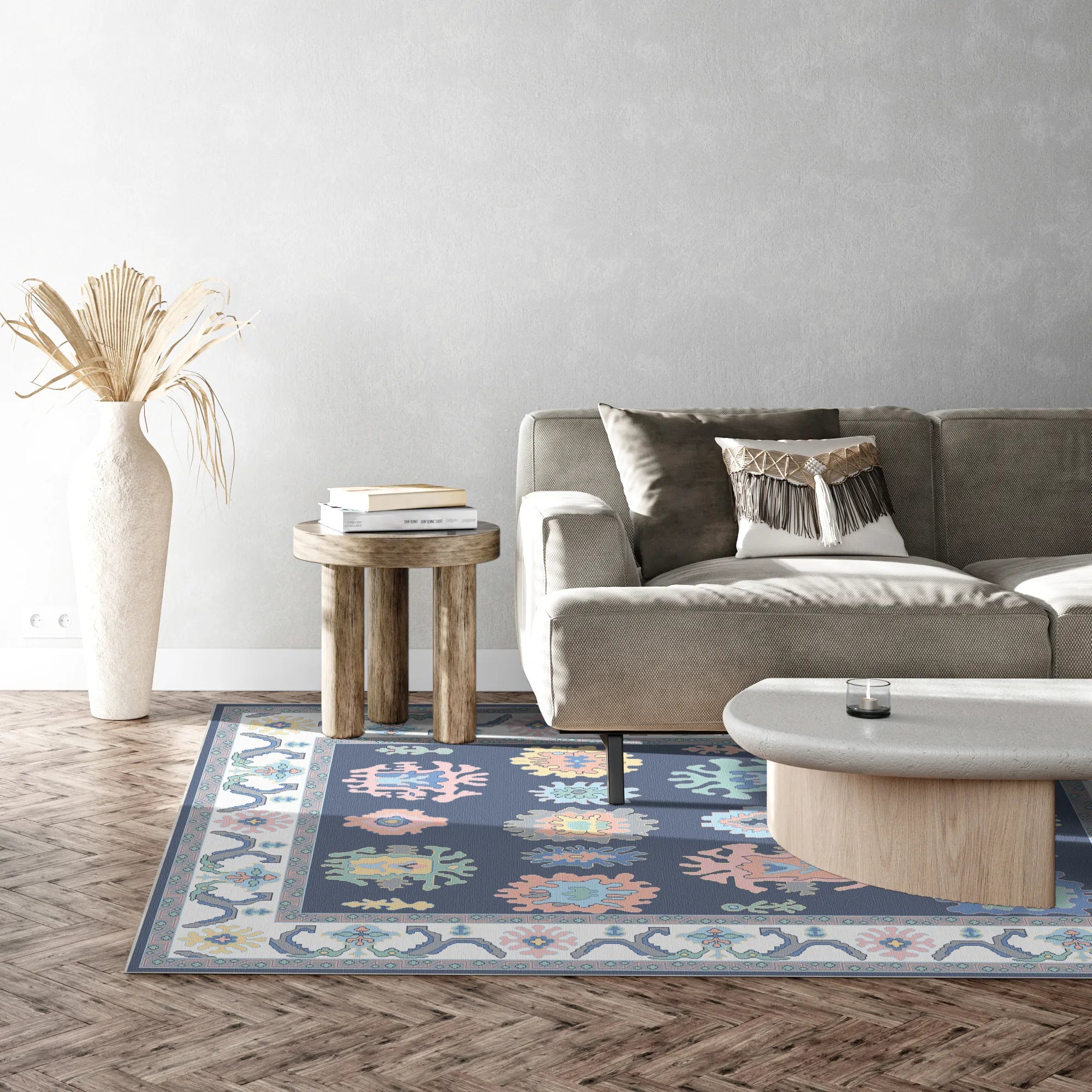 Геометричний килим Aura Indigo Pop