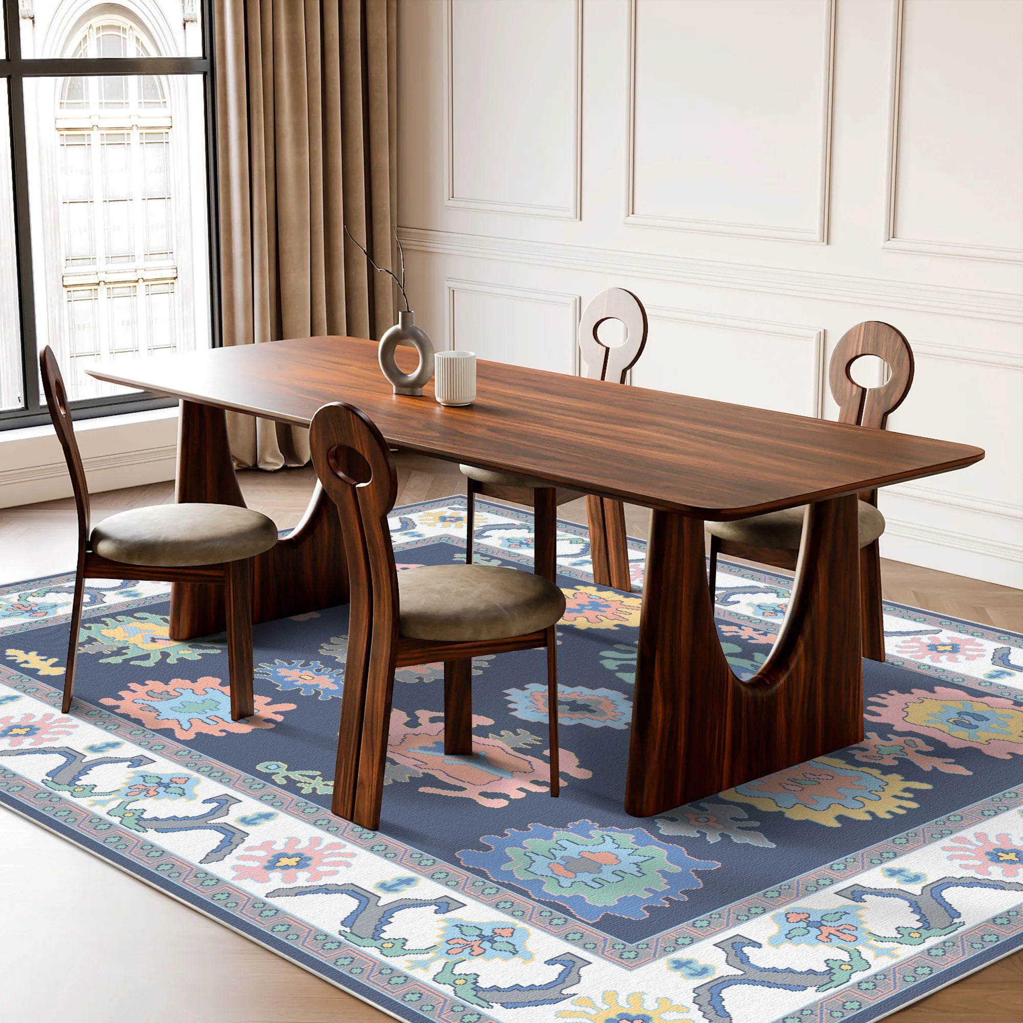 Геометричний килим Aura Indigo Pop