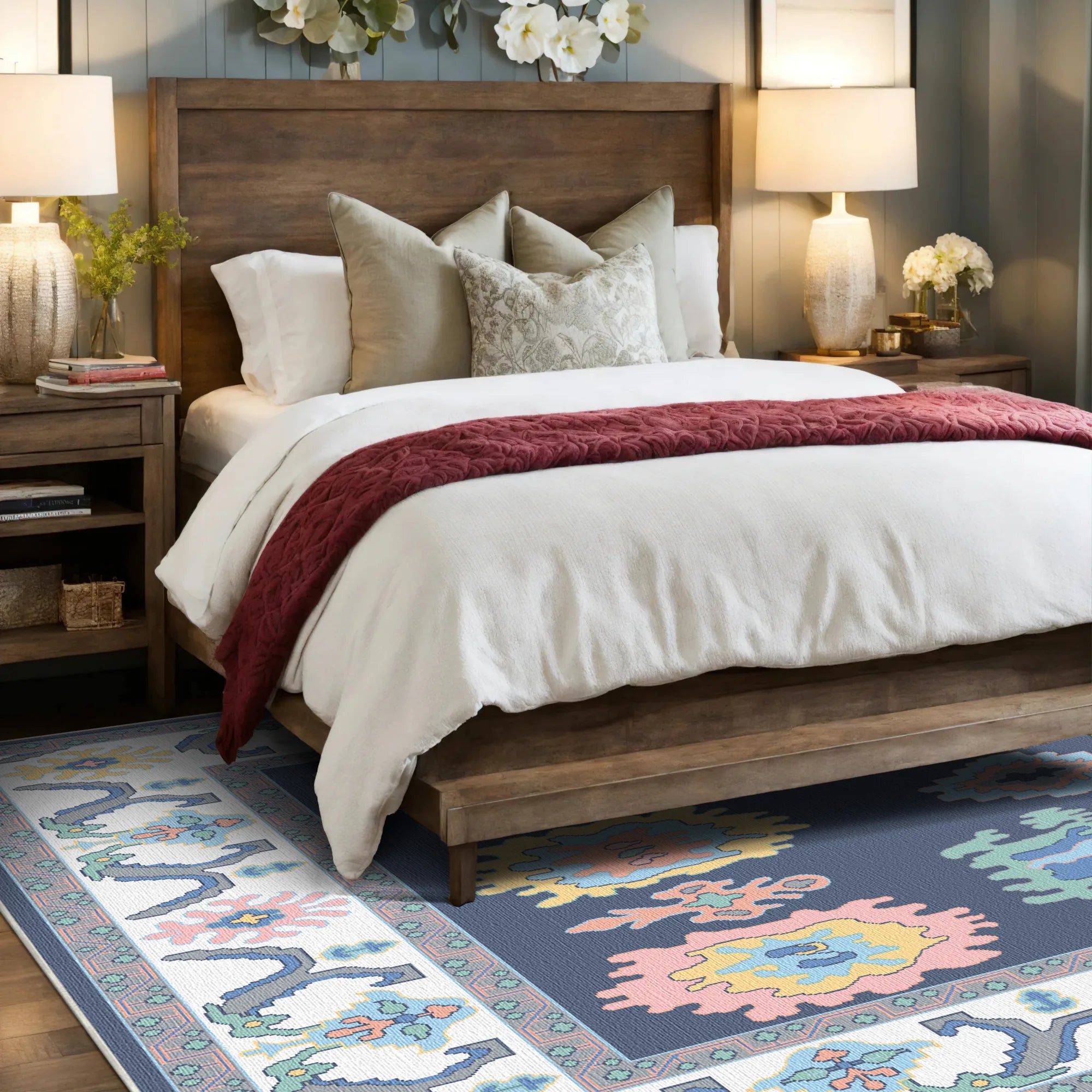 Геометричний килим Aura Indigo Pop