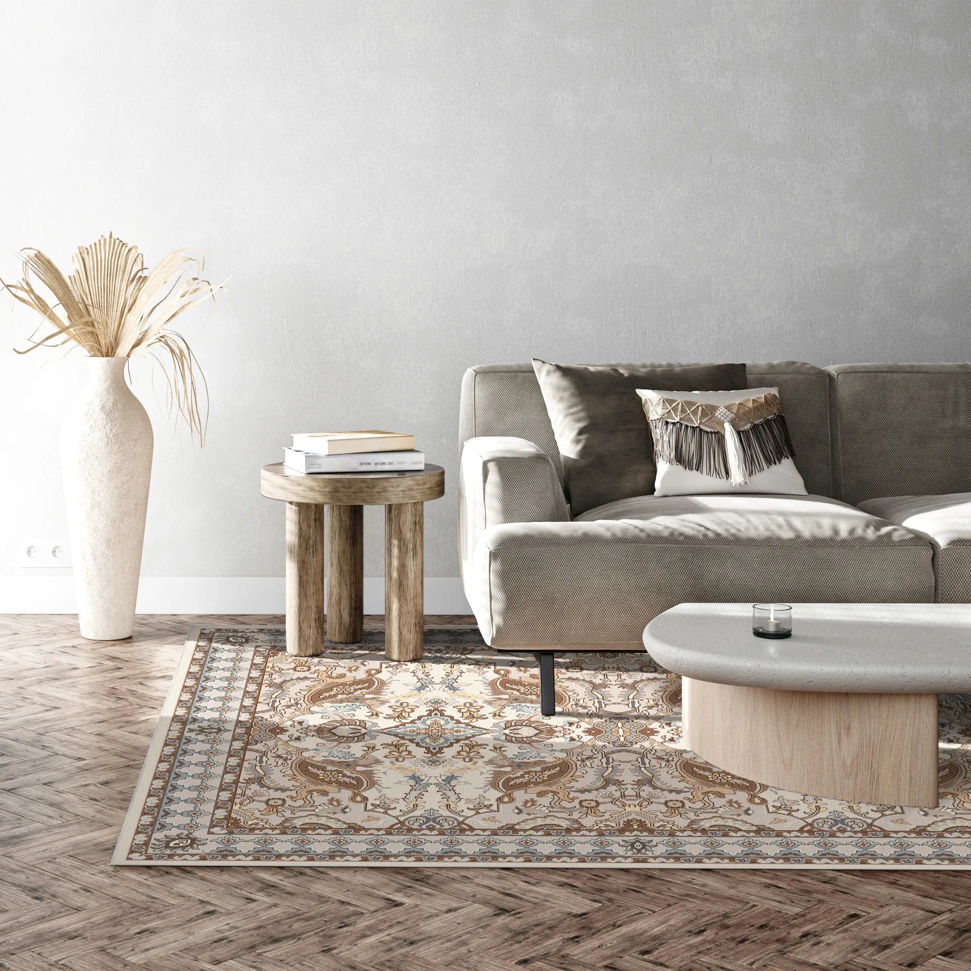 Класичний килим Thalia Cream Palmette