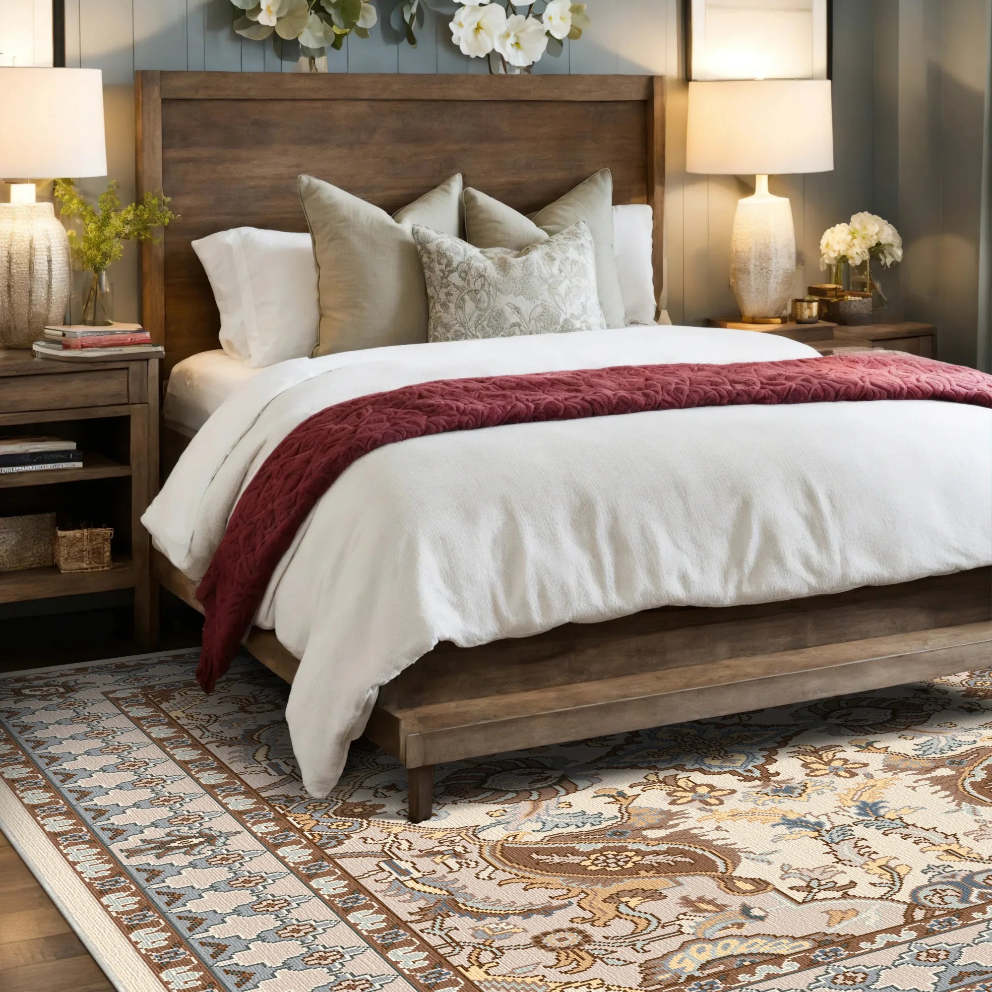 Класичний килим Thalia Cream Palmette