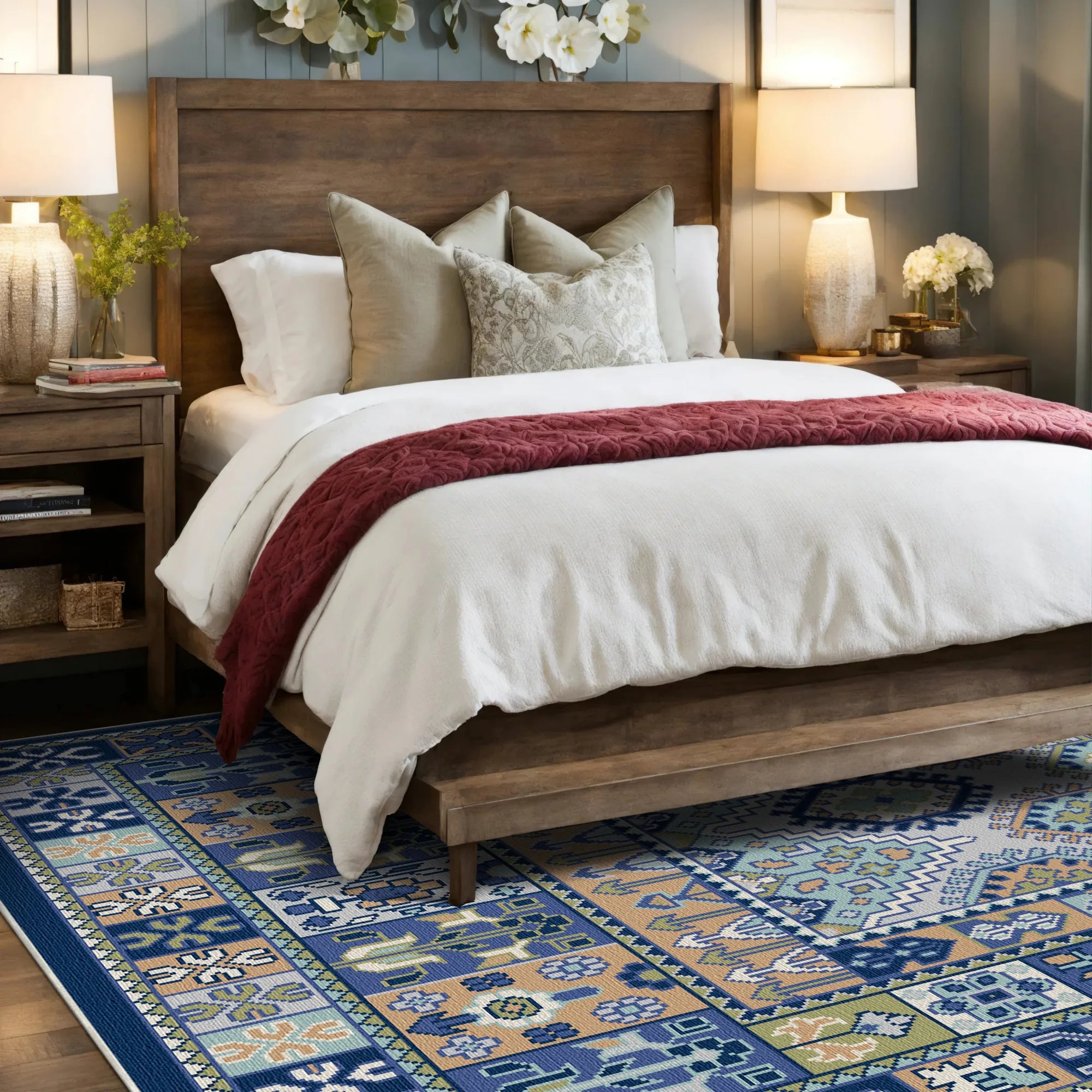 Килим медальйон Astraea Sage Geometric