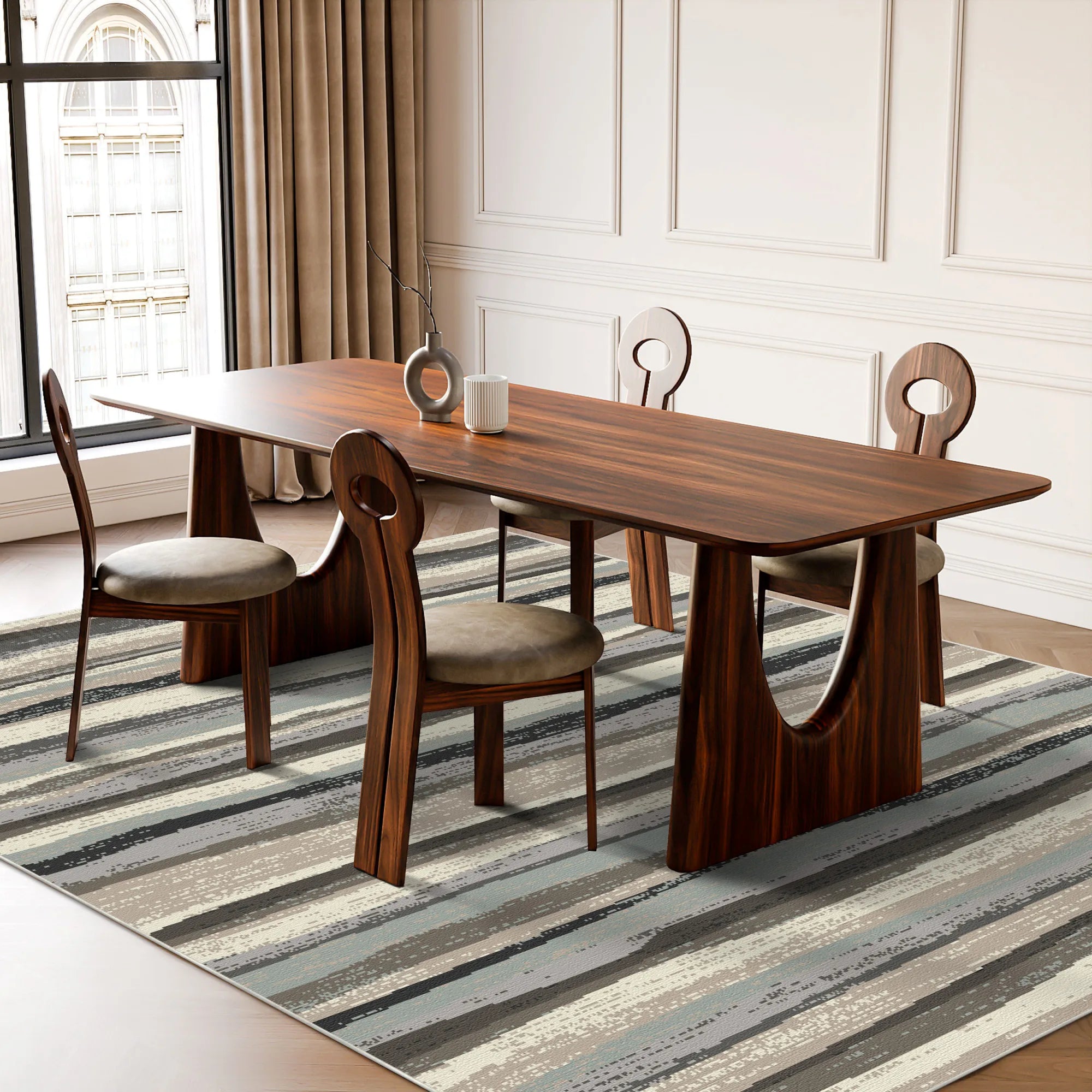 Спокійний абстрактний килим у морському стилі