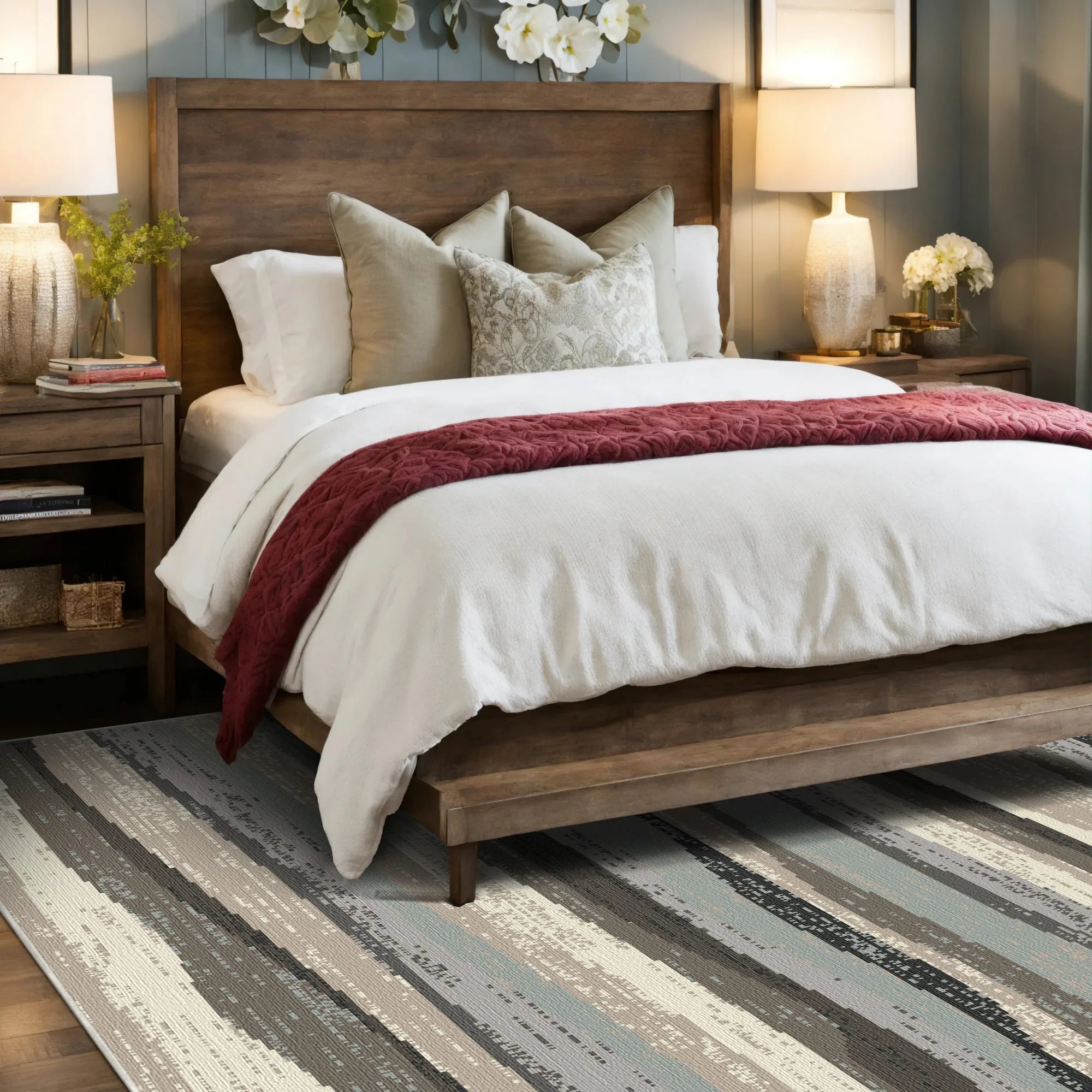 Спокійний абстрактний килим у морському стилі