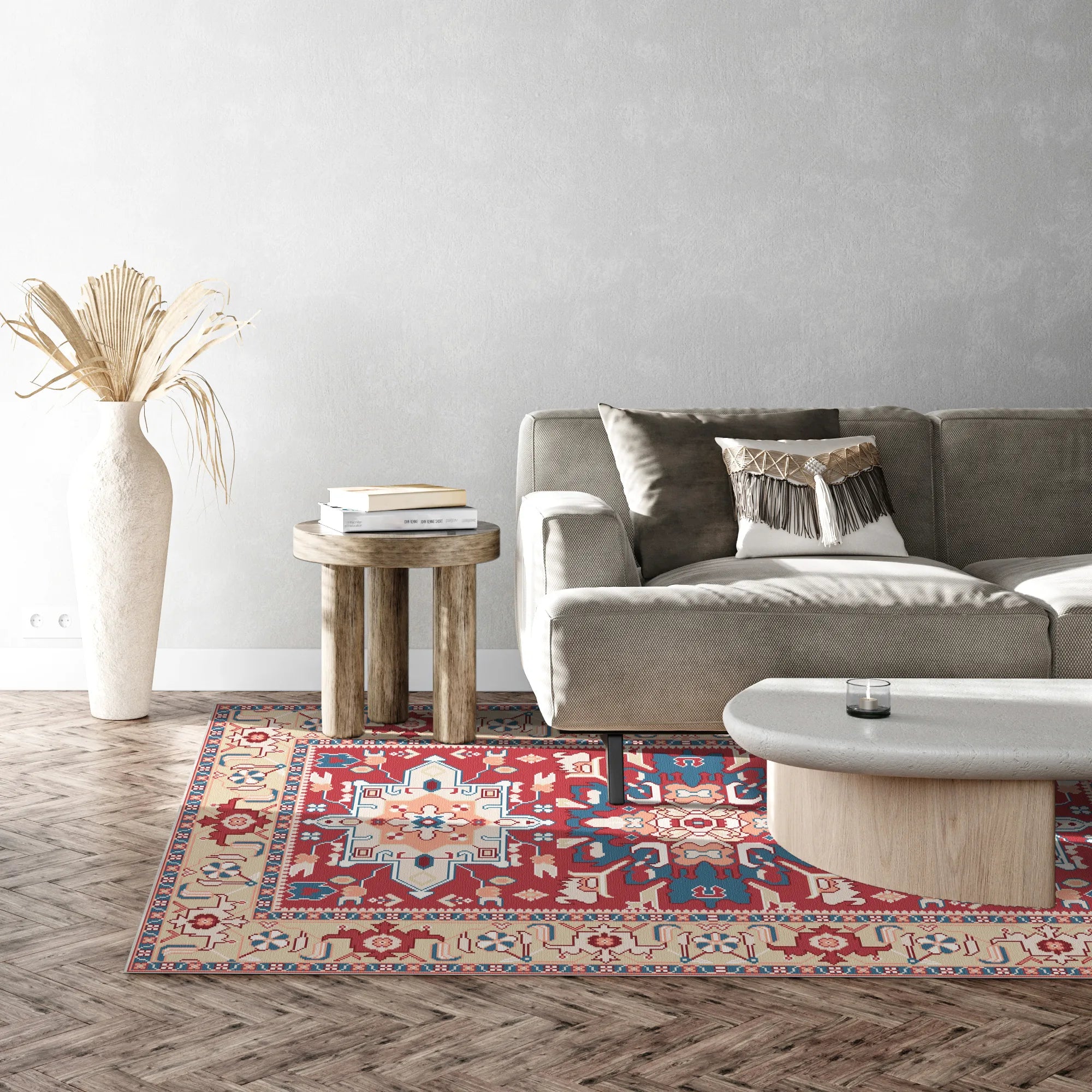 Племінний медальйонний килим Nereus Azure