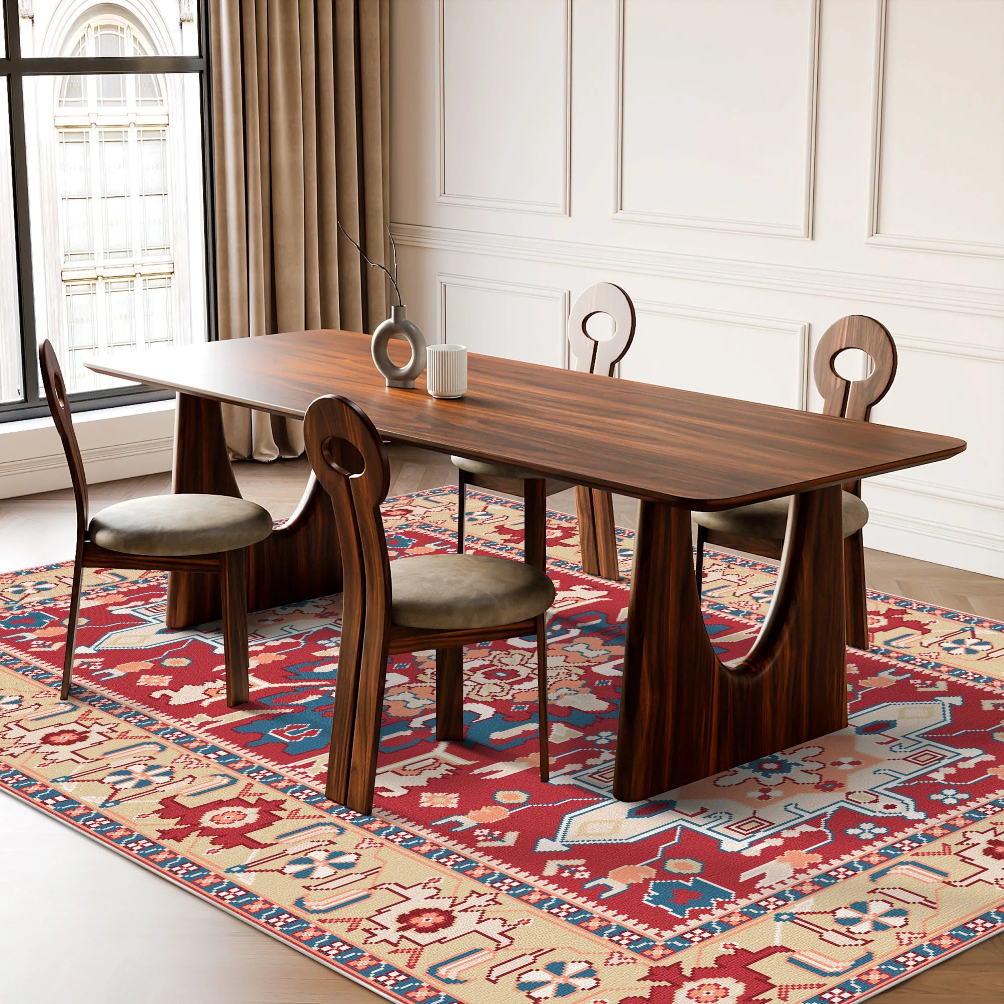 Племінний медальйонний килим Nereus Azure