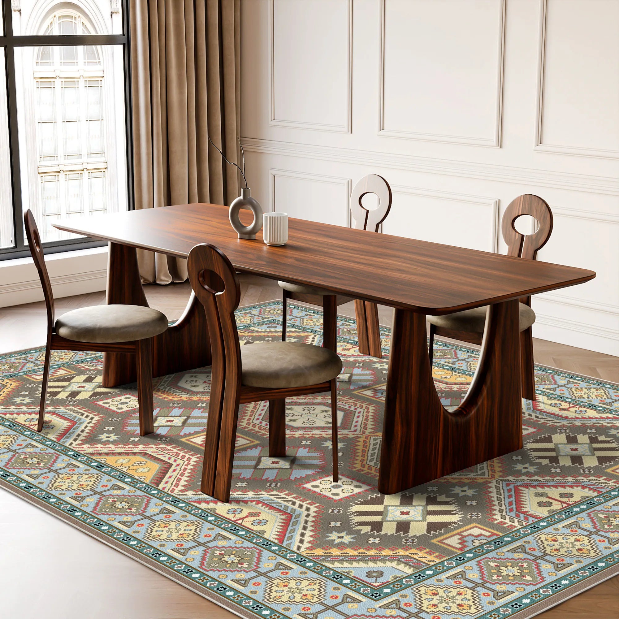 Племінний килим Kora Slate Diamond