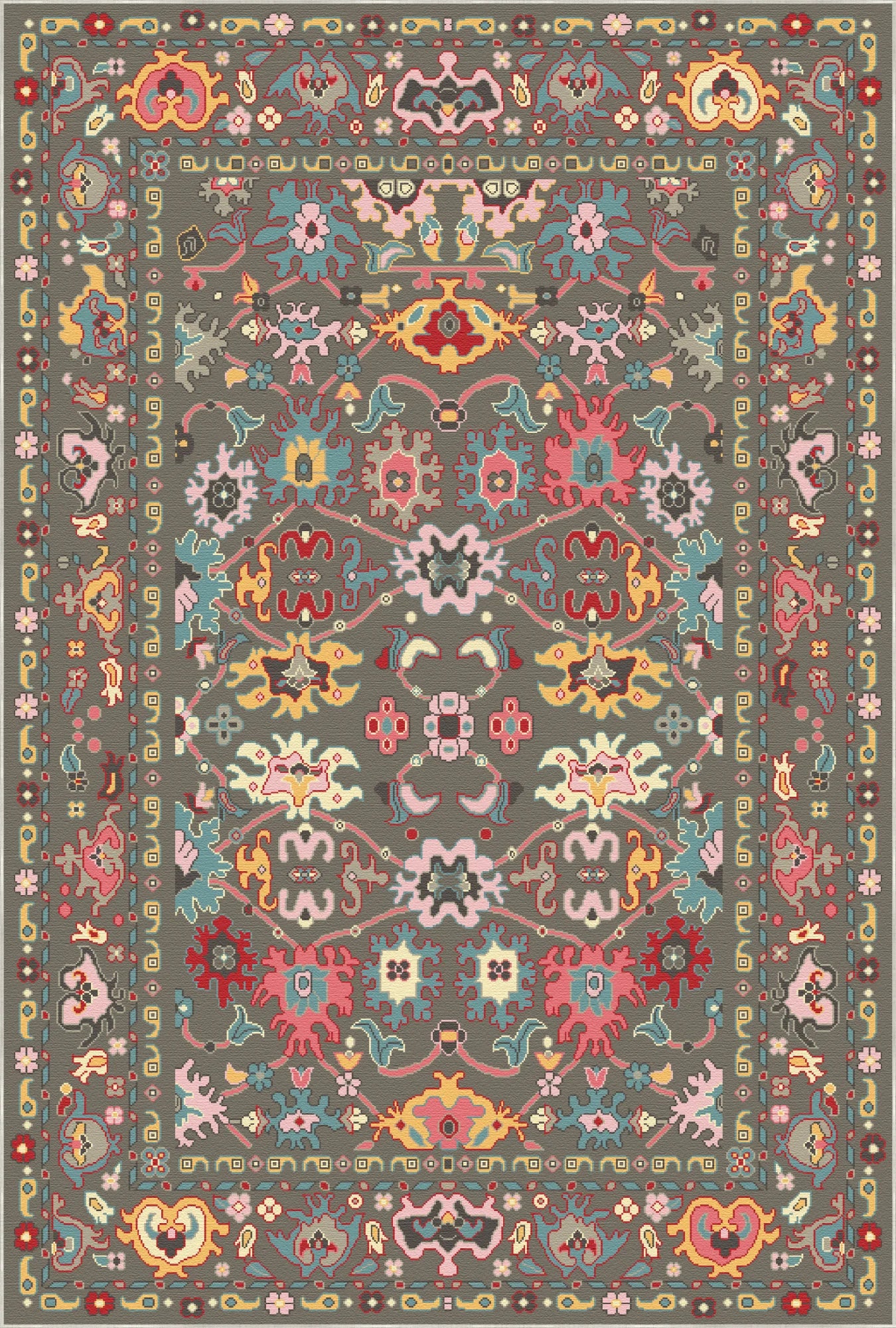 Килим племінного кольору Zora Olive Fusion