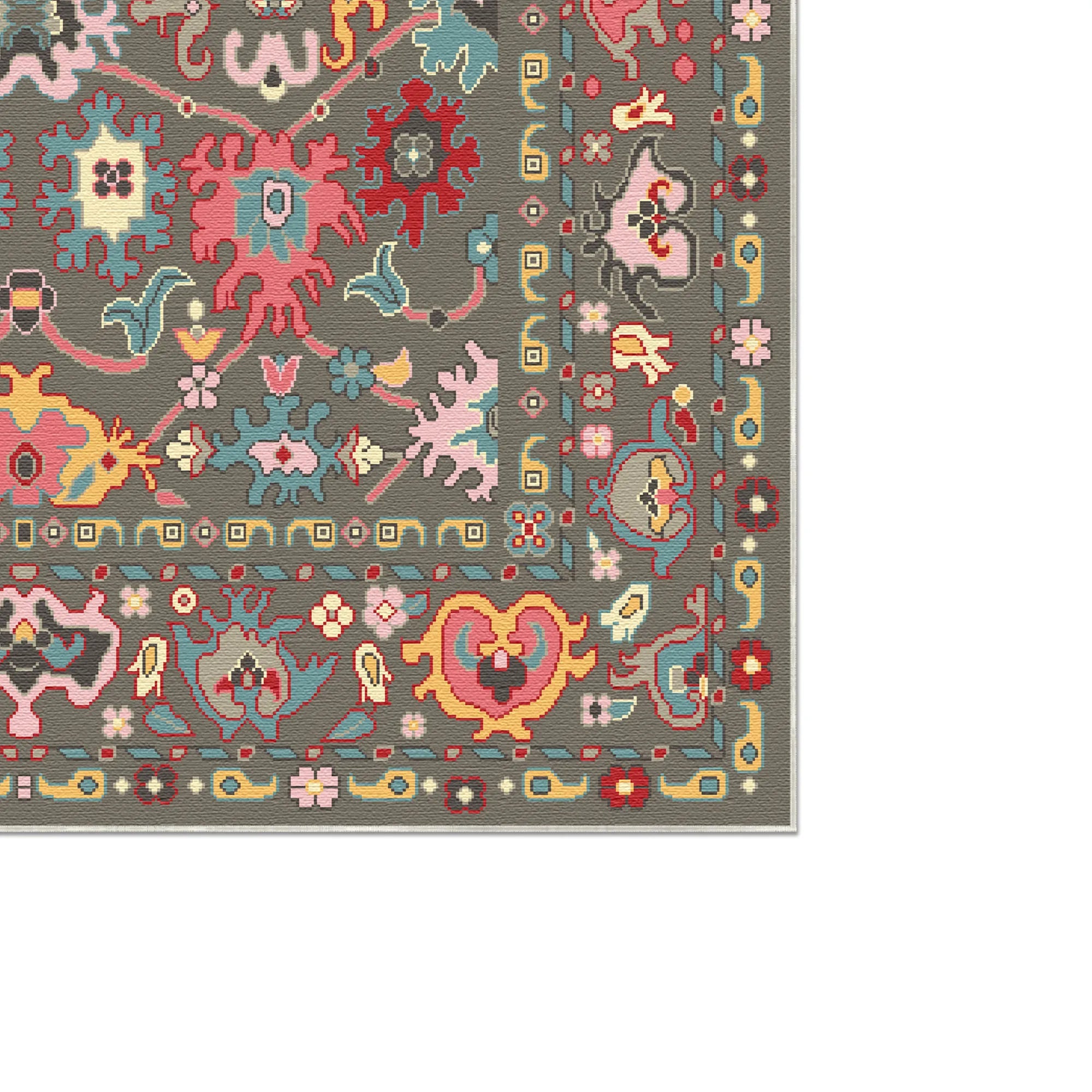 Килим племінного кольору Zora Olive Fusion