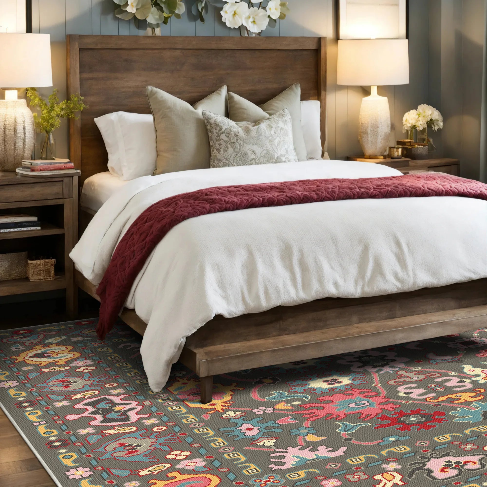 Килим племінного кольору Zora Olive Fusion