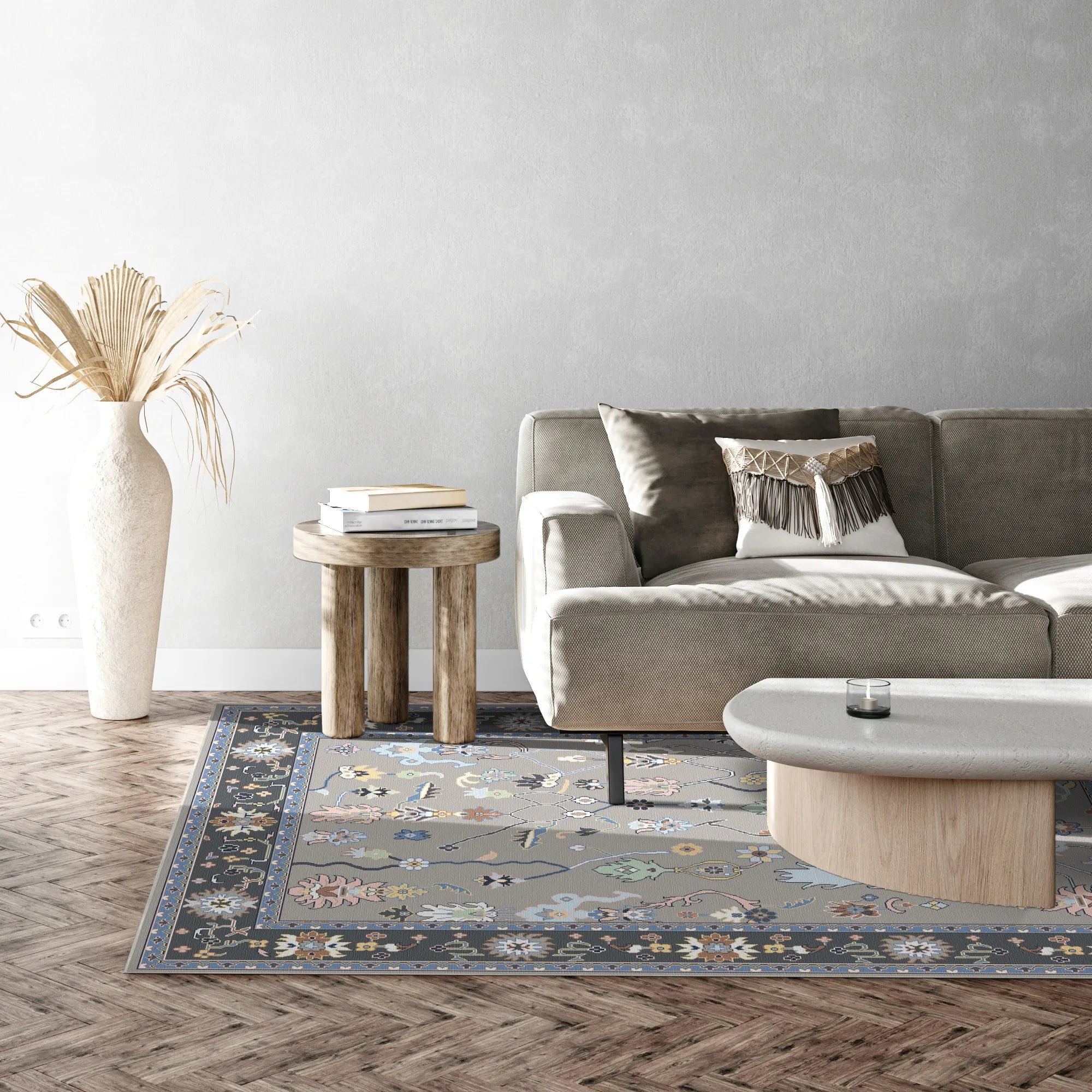 Квітковий килим Aura Charcoal Meadow