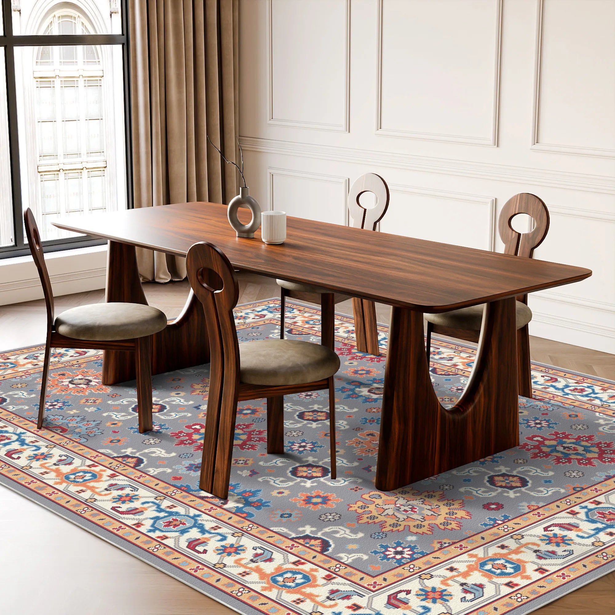 Розкішний килим медальйон Kaya Azure