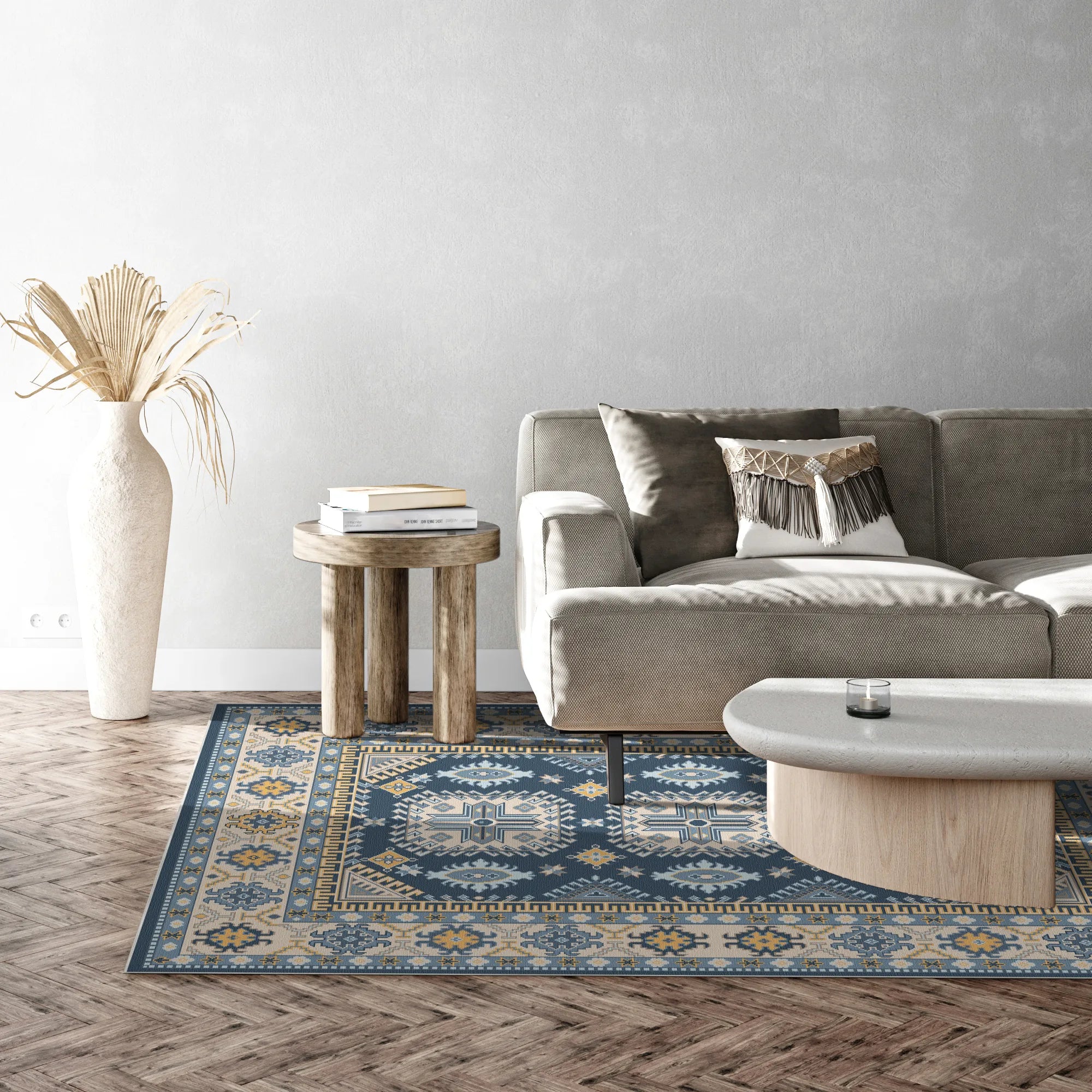 Геометричний килим Milo Indigo Shield
