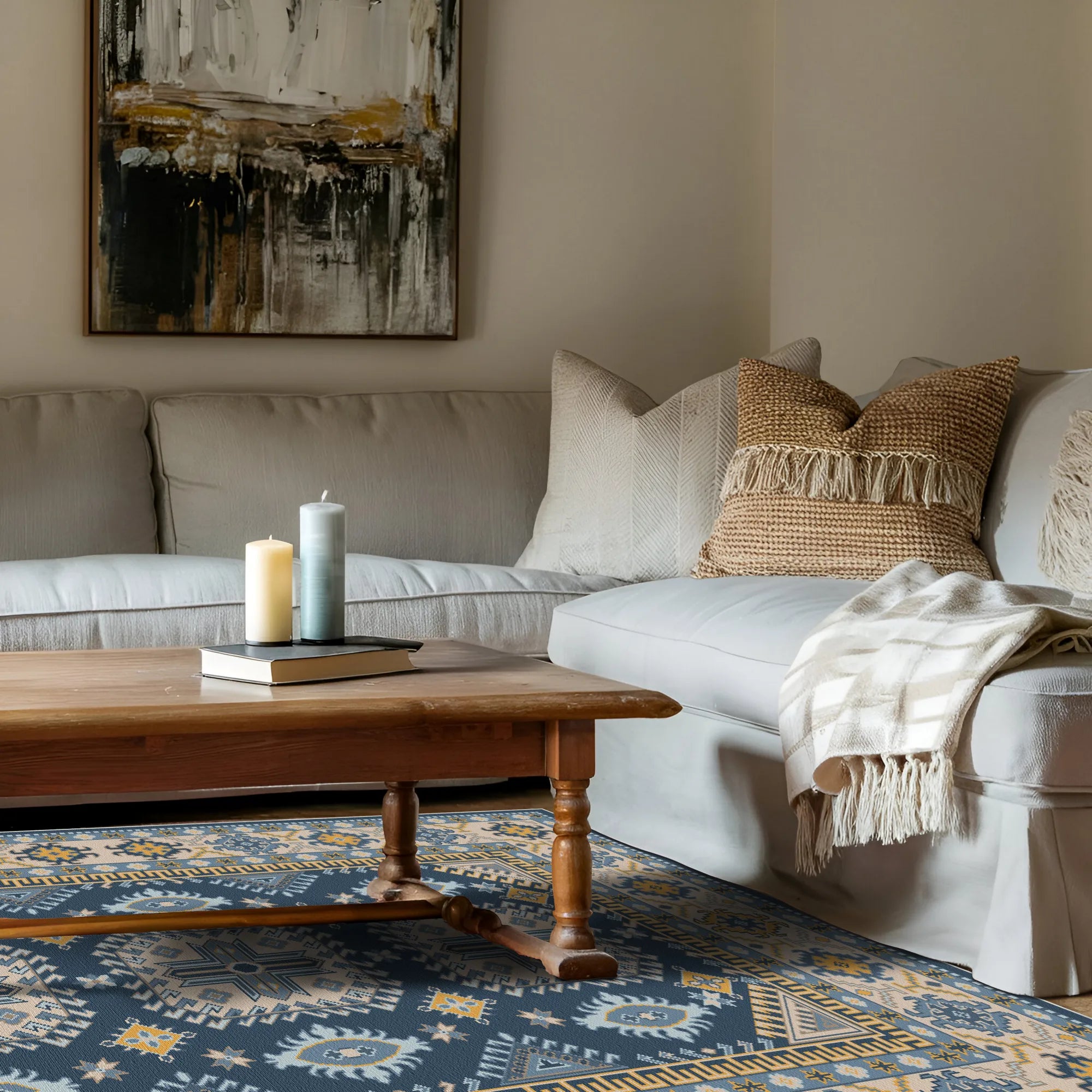 Геометричний килим Milo Indigo Shield