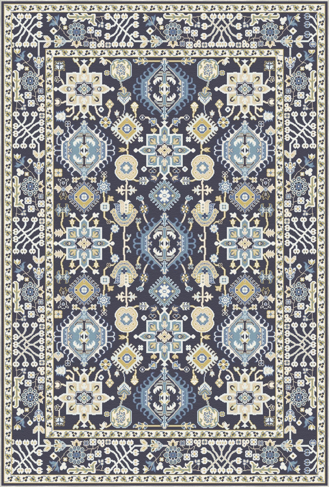 Геометричний килим Vortex Obsidian Zenith