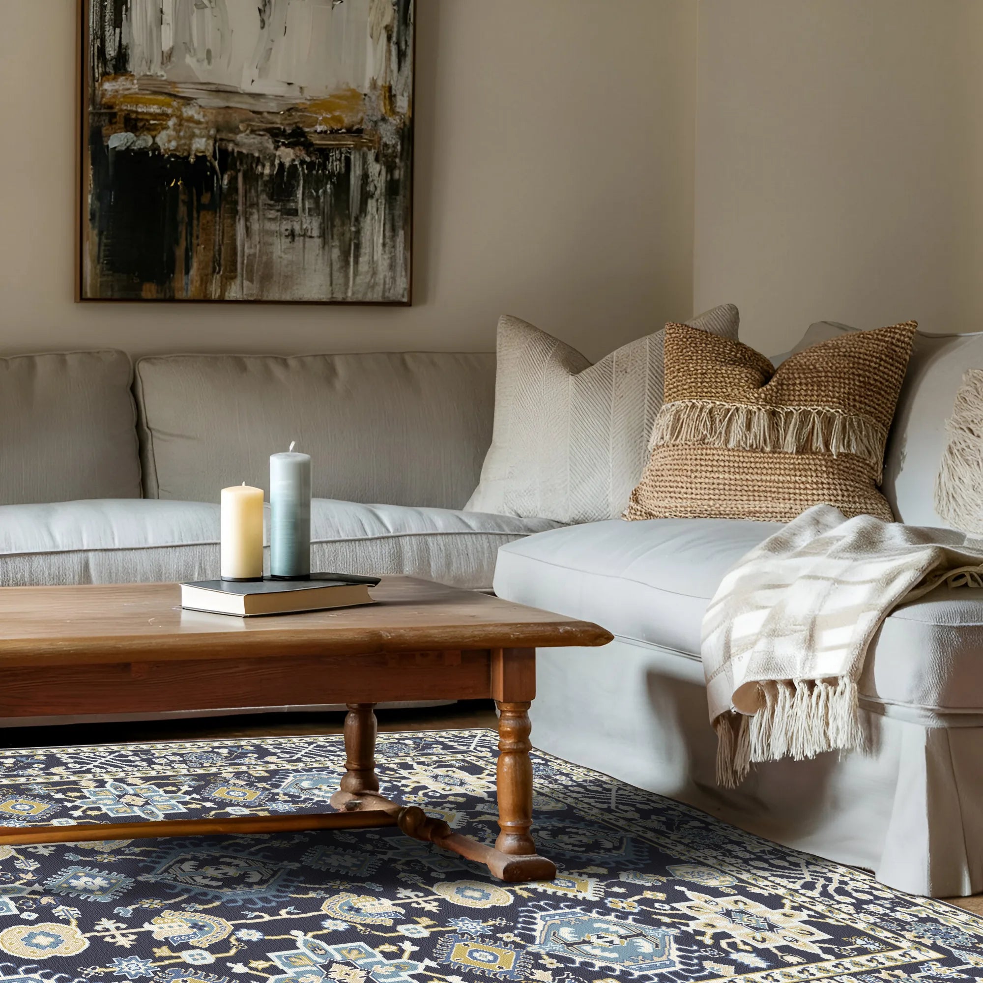 Геометричний килим Vortex Obsidian Zenith