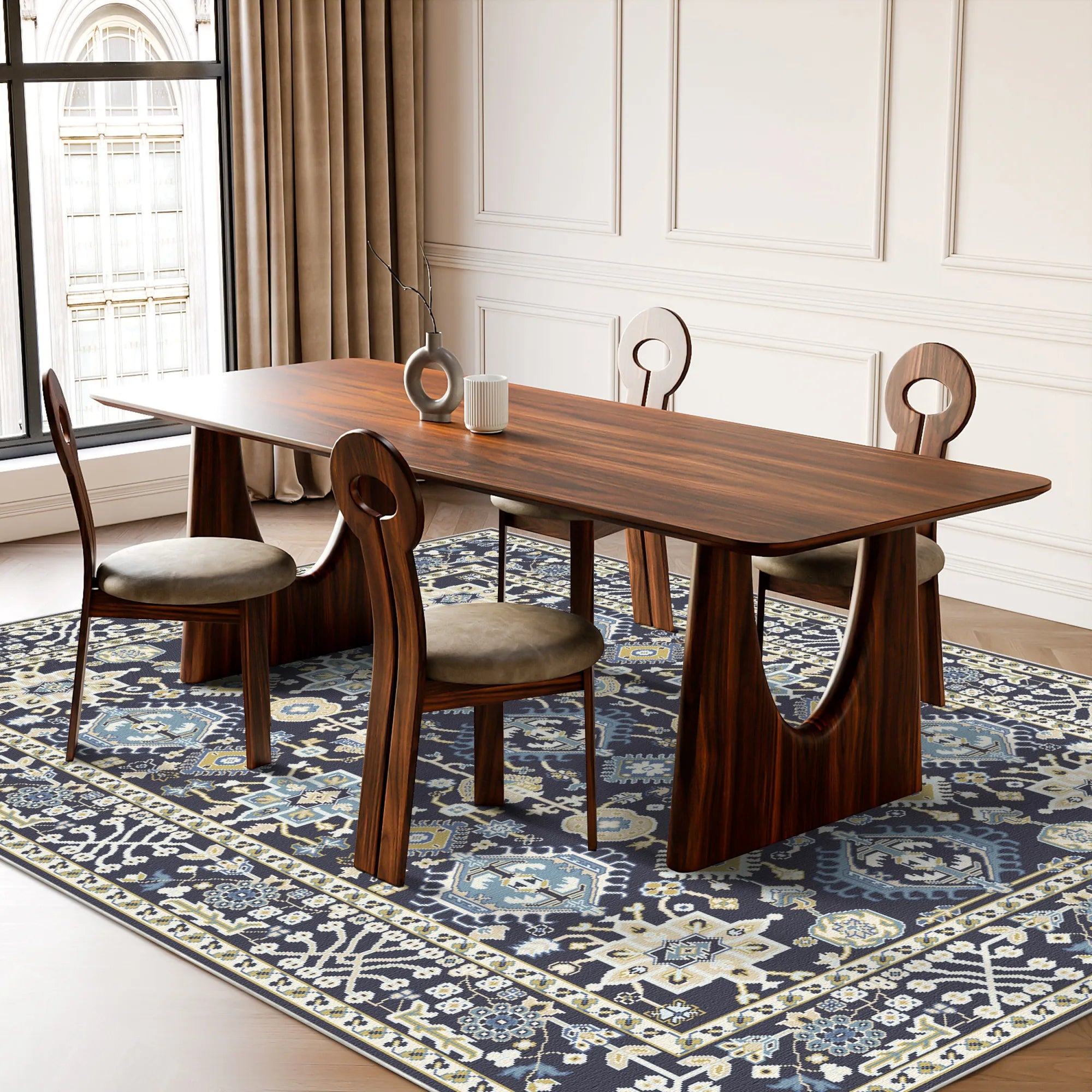 Геометричний килим Vortex Obsidian Zenith