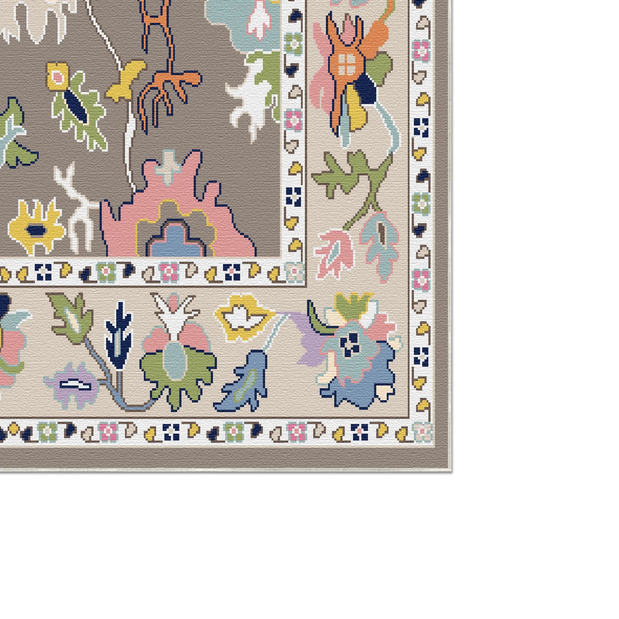 Екзотичний квітковий килим Aria Caramel