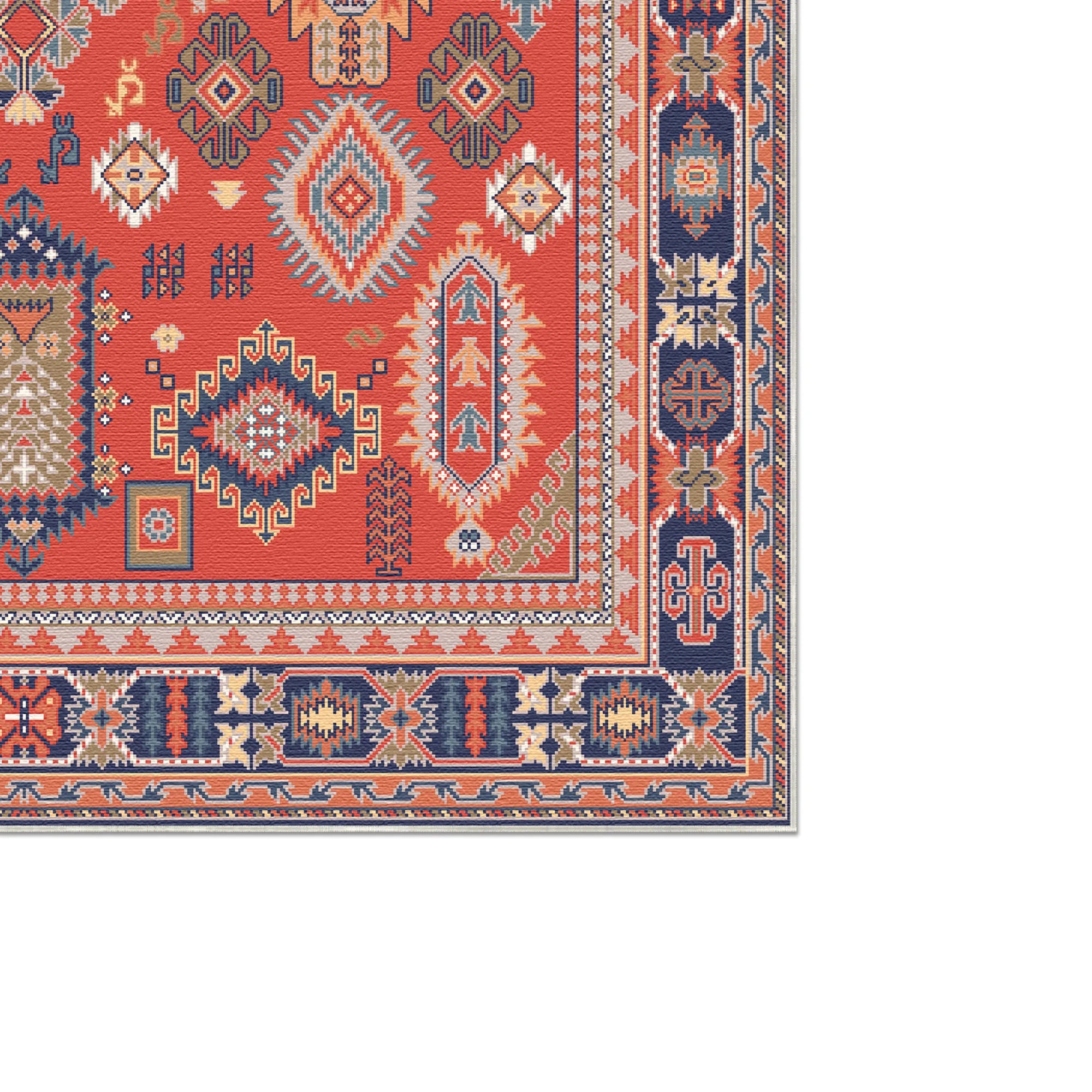 Племінний килим Zora Crimson Fortress