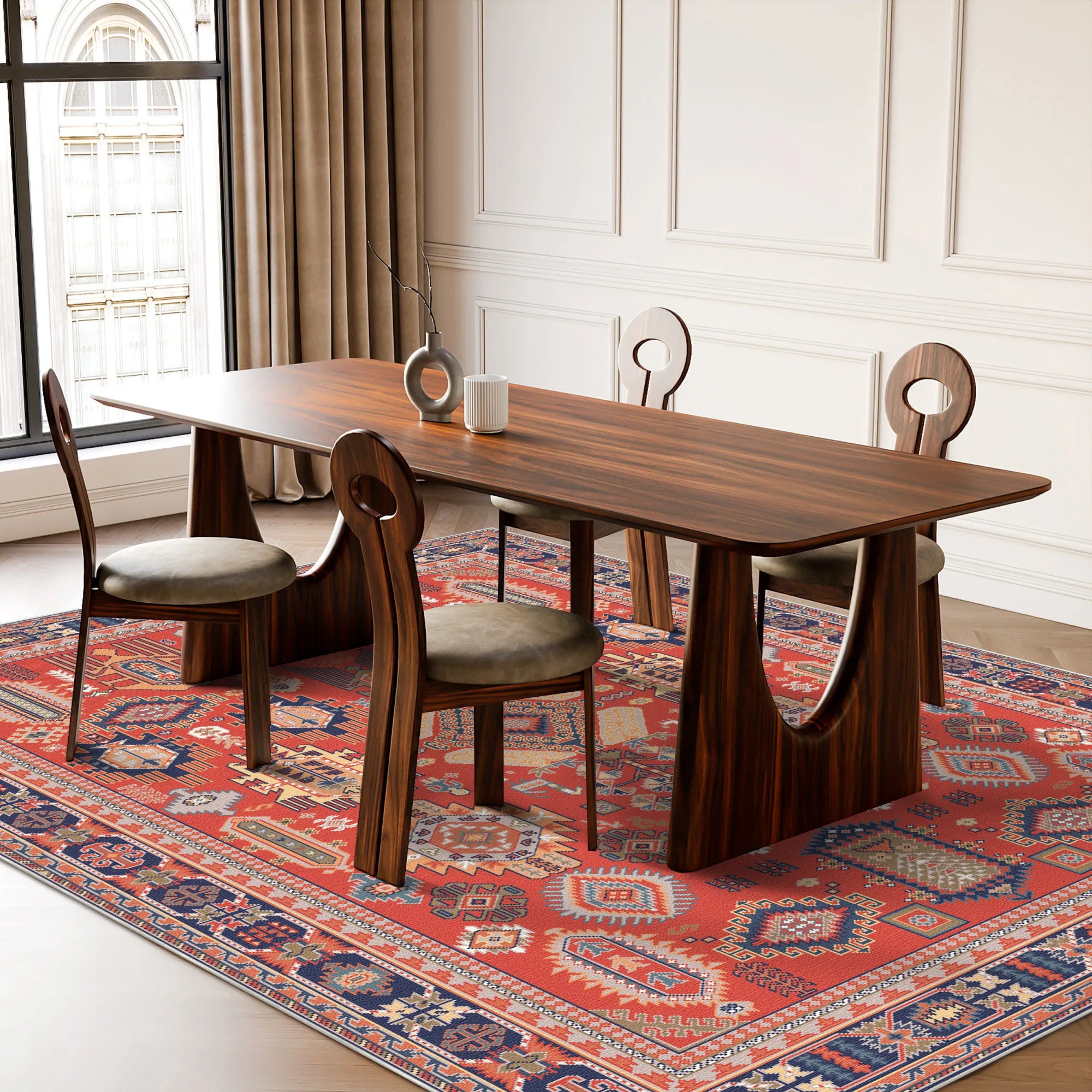 Племінний килим Zora Crimson Fortress