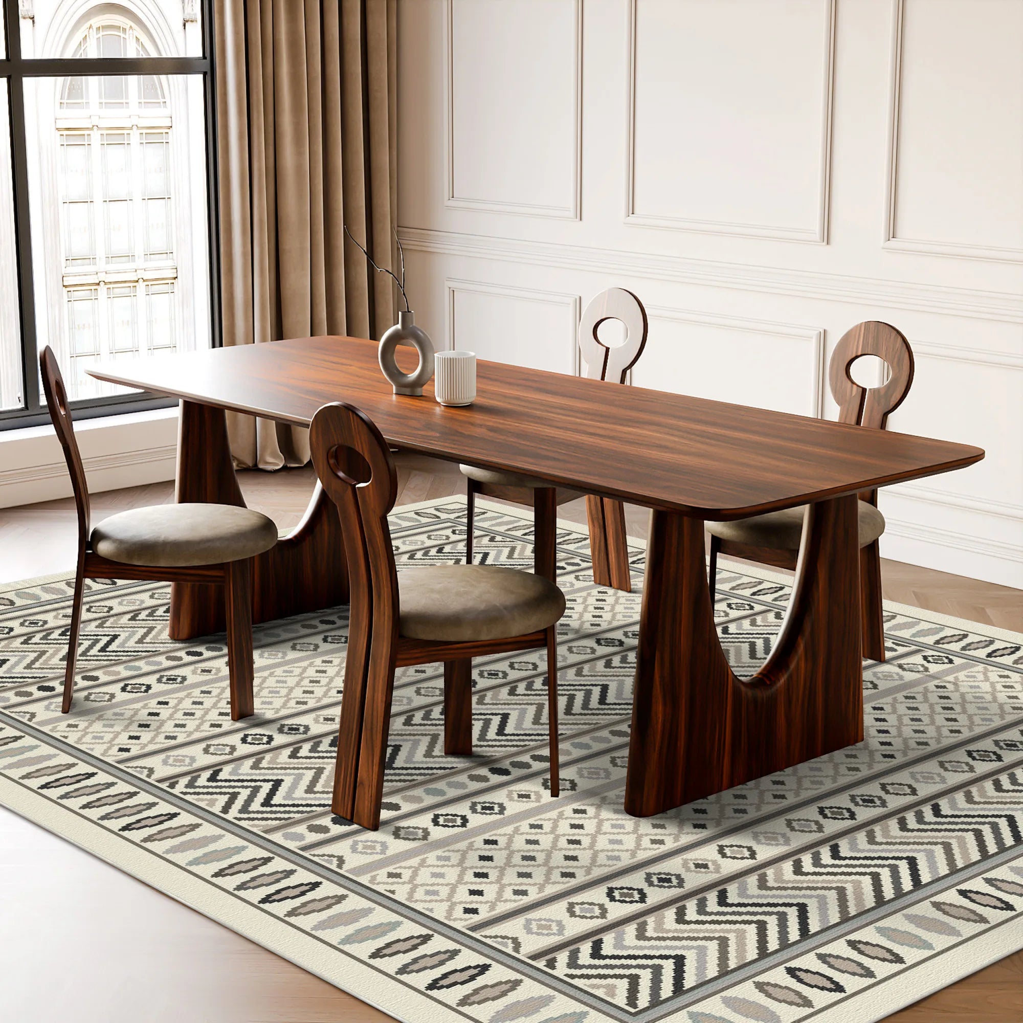 Геометричний миючий килим Desert Rhythm