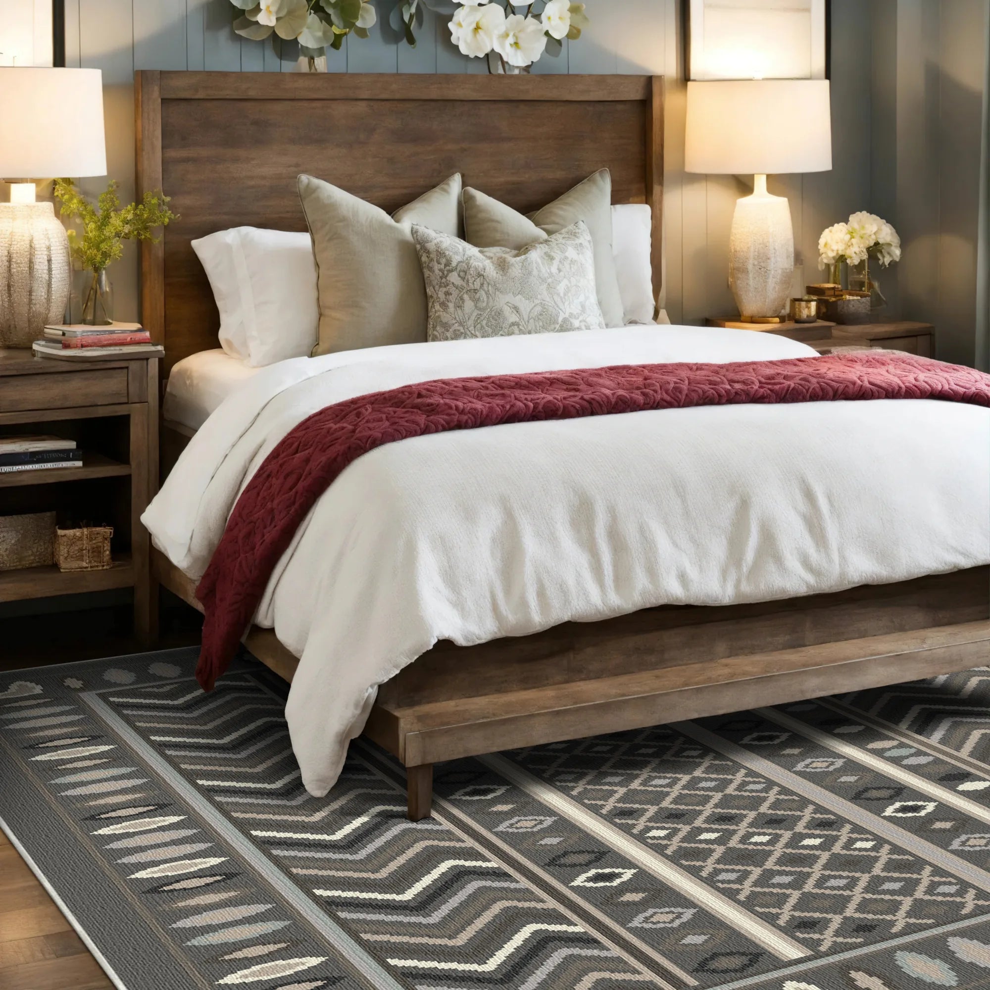 Геометричний килим Shadow Tribe що прається