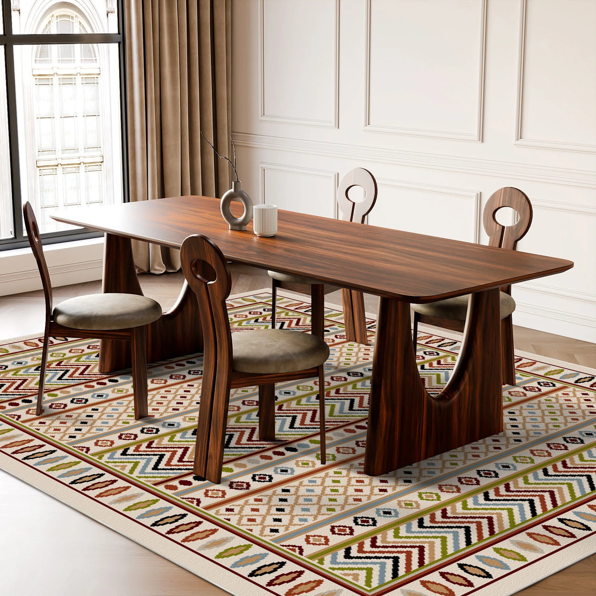 Килимок Mesa з геометричним малюнком що прається