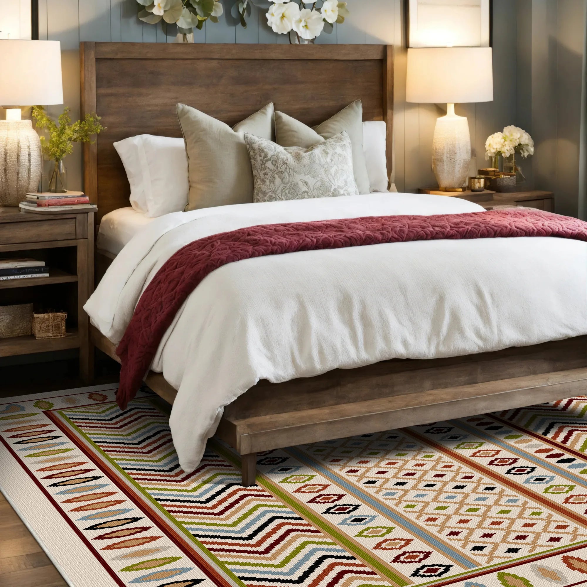 Килимок Mesa з геометричним малюнком що прається