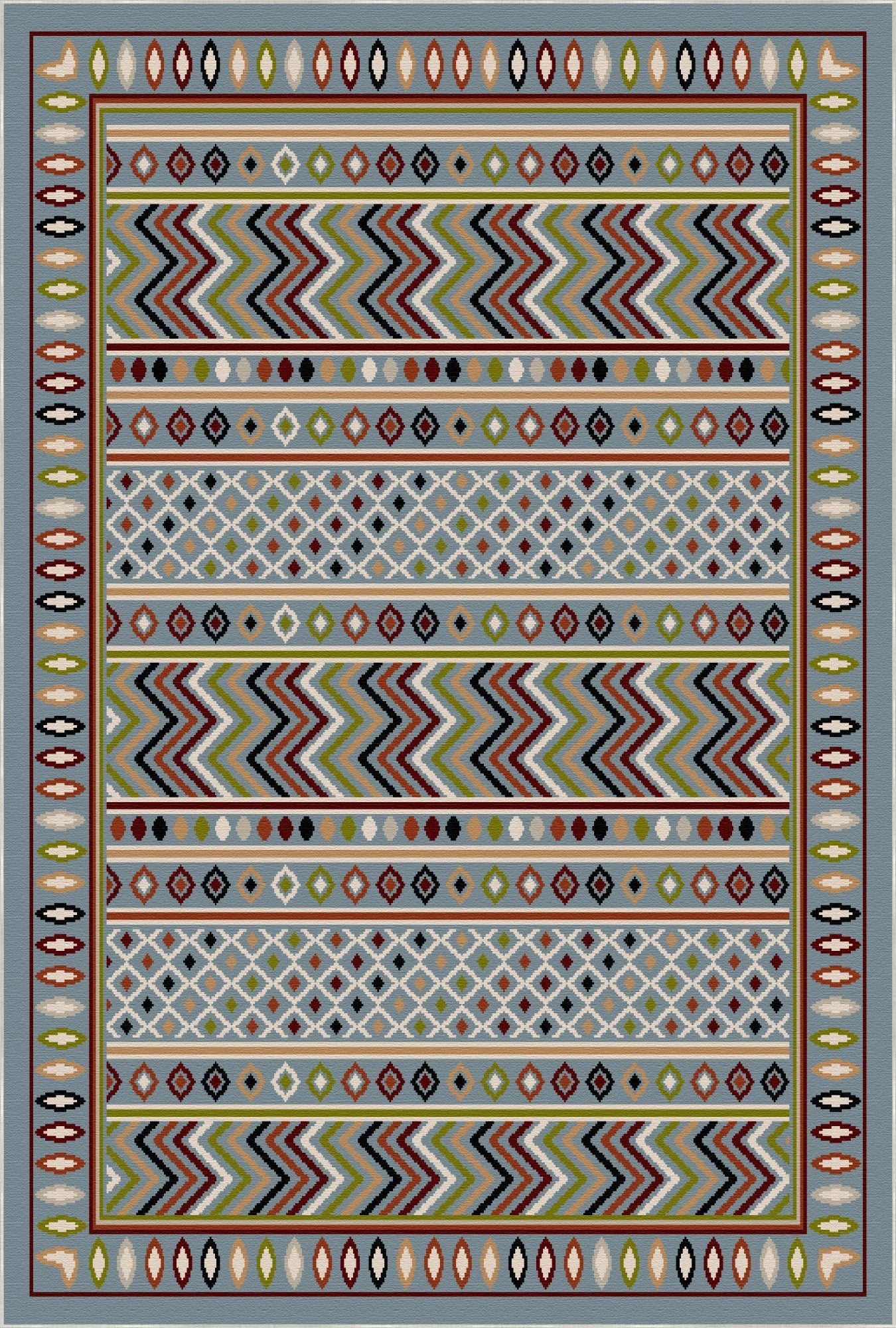 Геометричний миючий килим Azure Trail