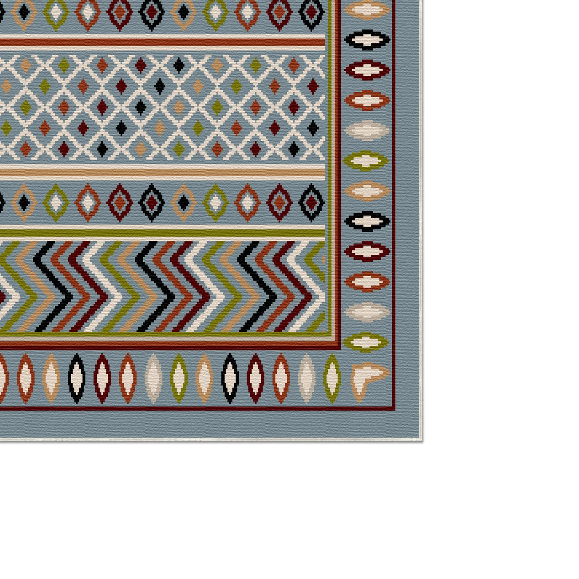 Геометричний миючий килим Azure Trail