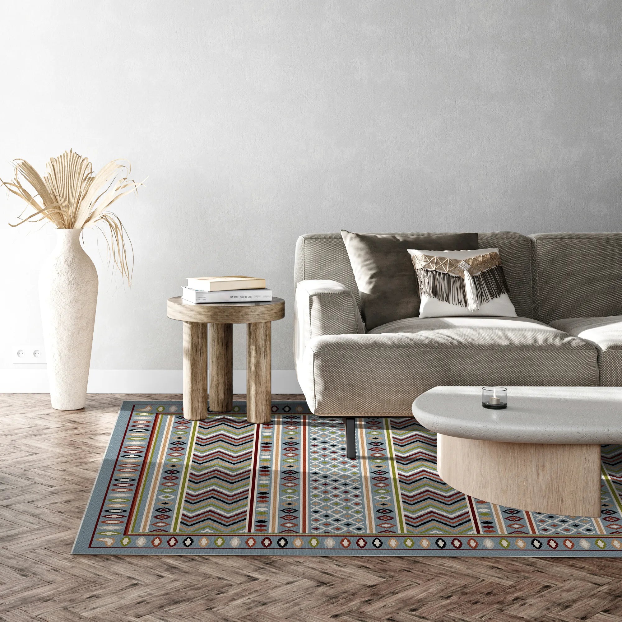 Геометричний миючий килим Azure Trail