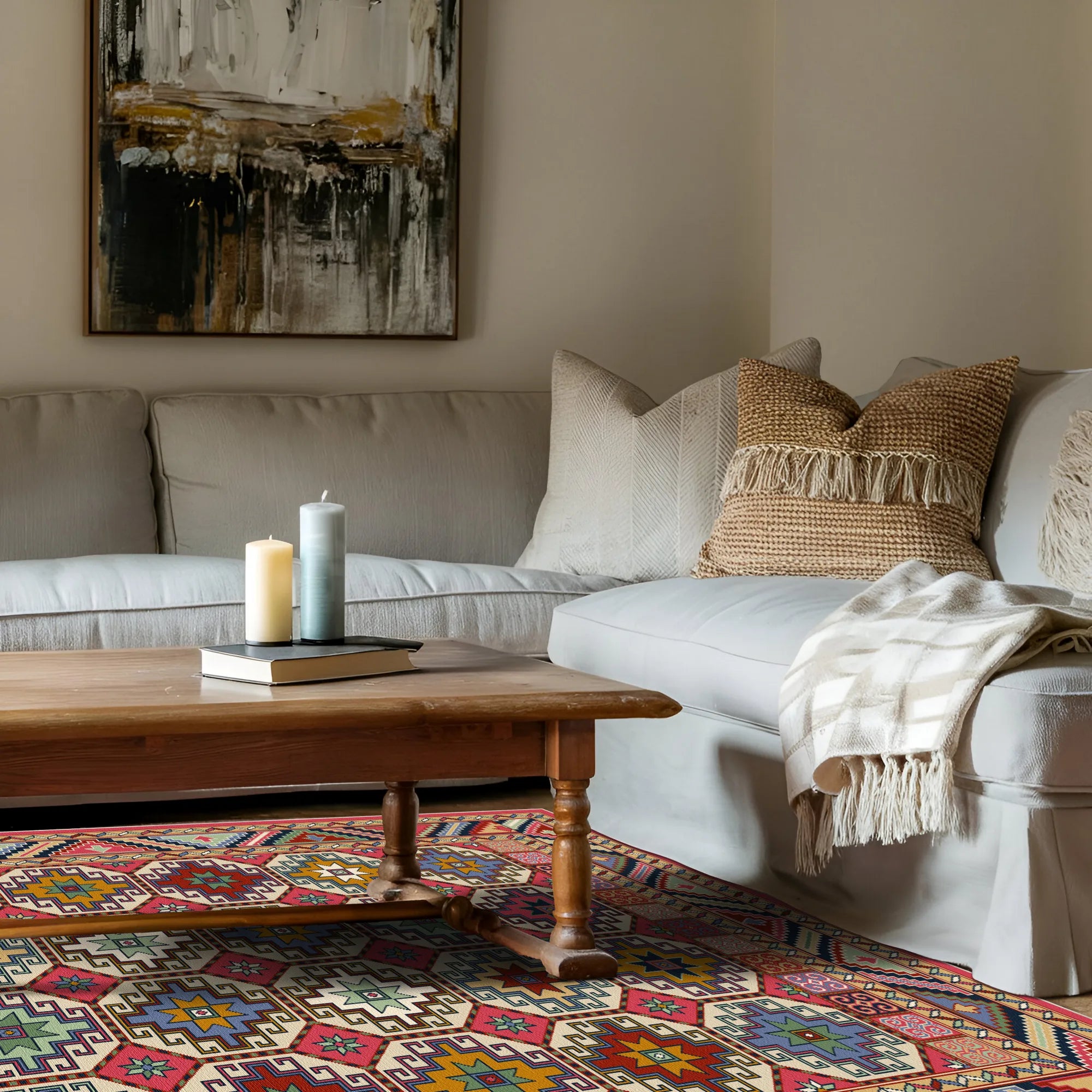 Килим Nova Rose Mosaic з геометричним візерунком