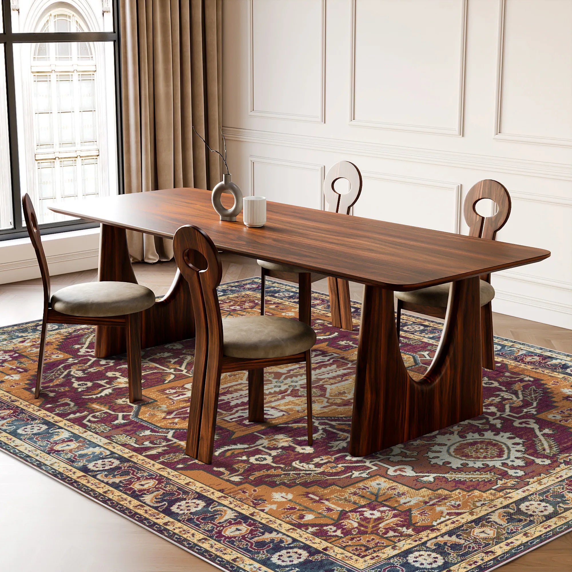 Суверенний медальйонний килим Cyra Garnet