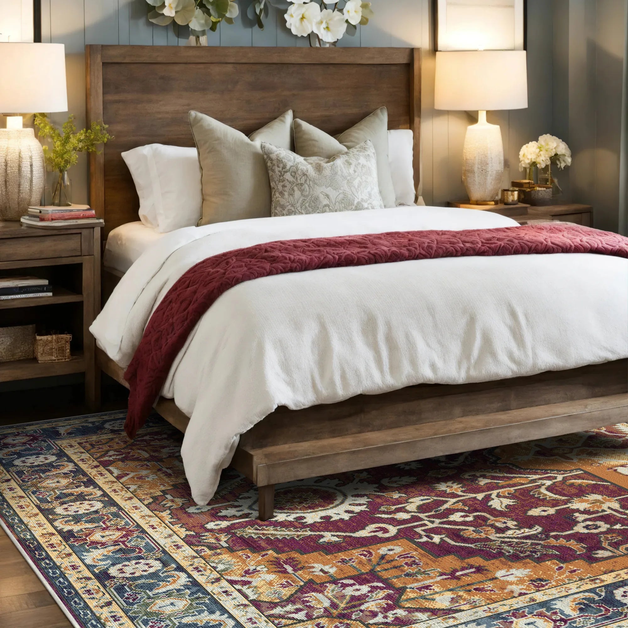 Суверенний медальйонний килим Cyra Garnet