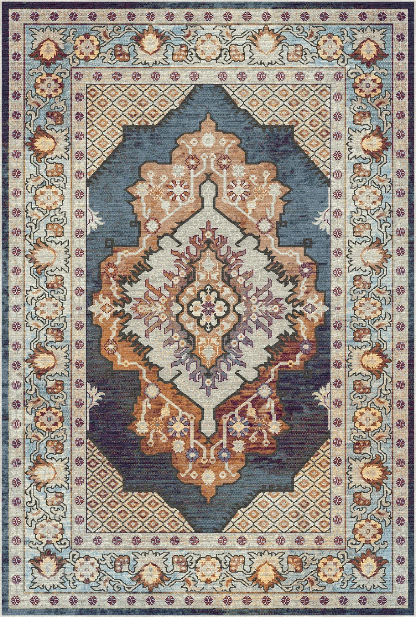 Килим з медальйоном Atlas Slate Diamond