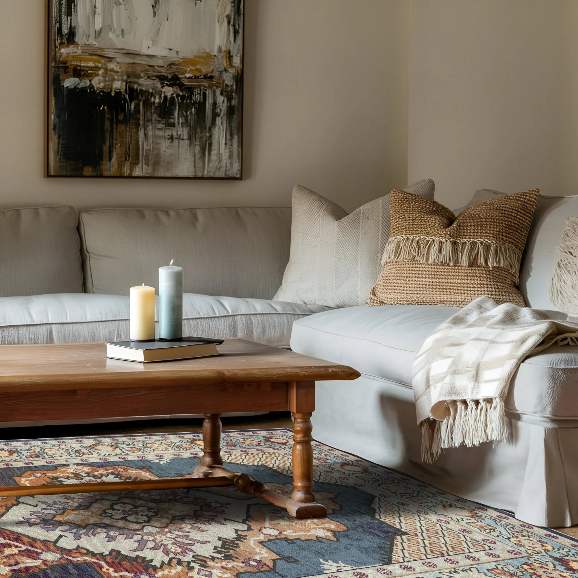 Килим з медальйоном Atlas Slate Diamond