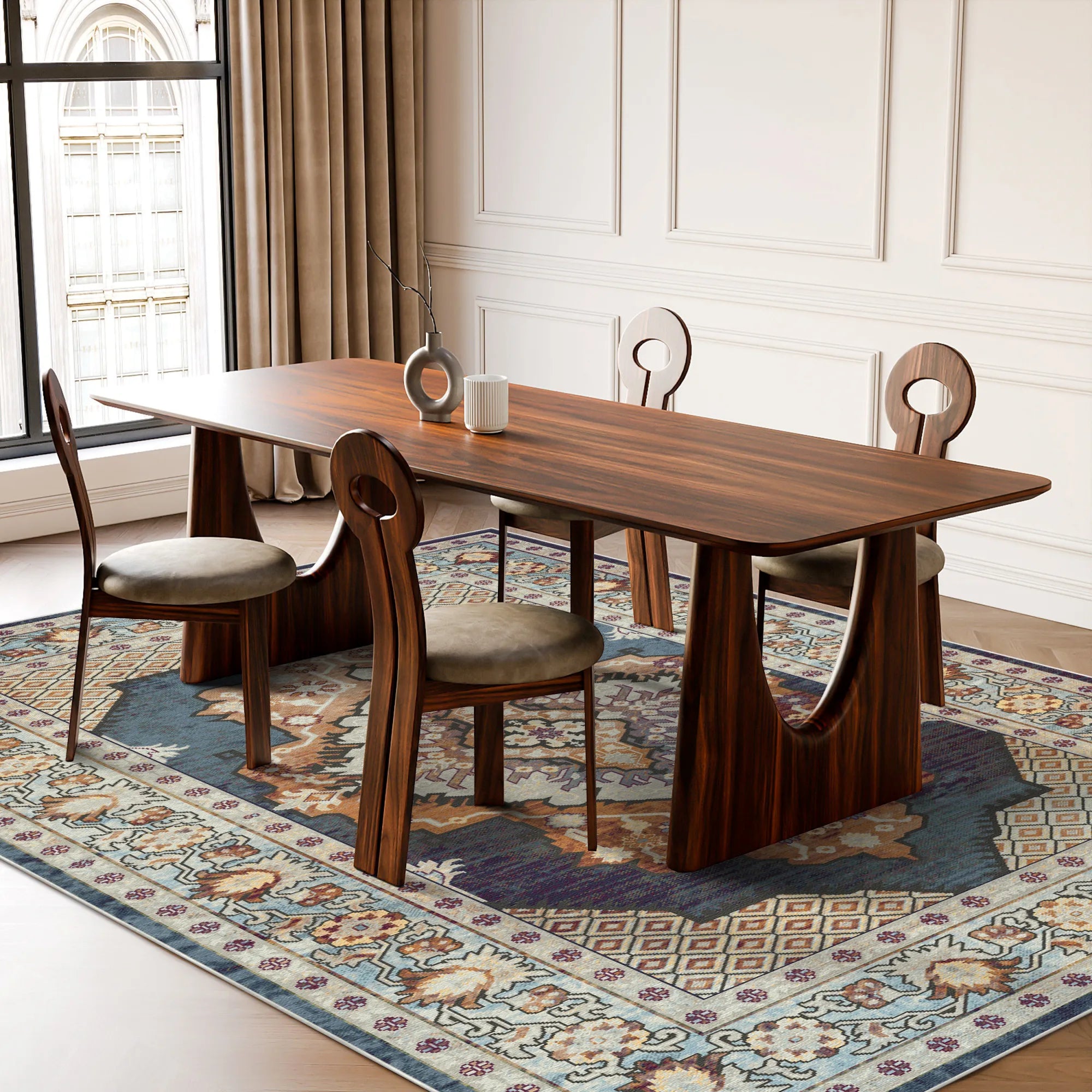 Килим з медальйоном Atlas Slate Diamond