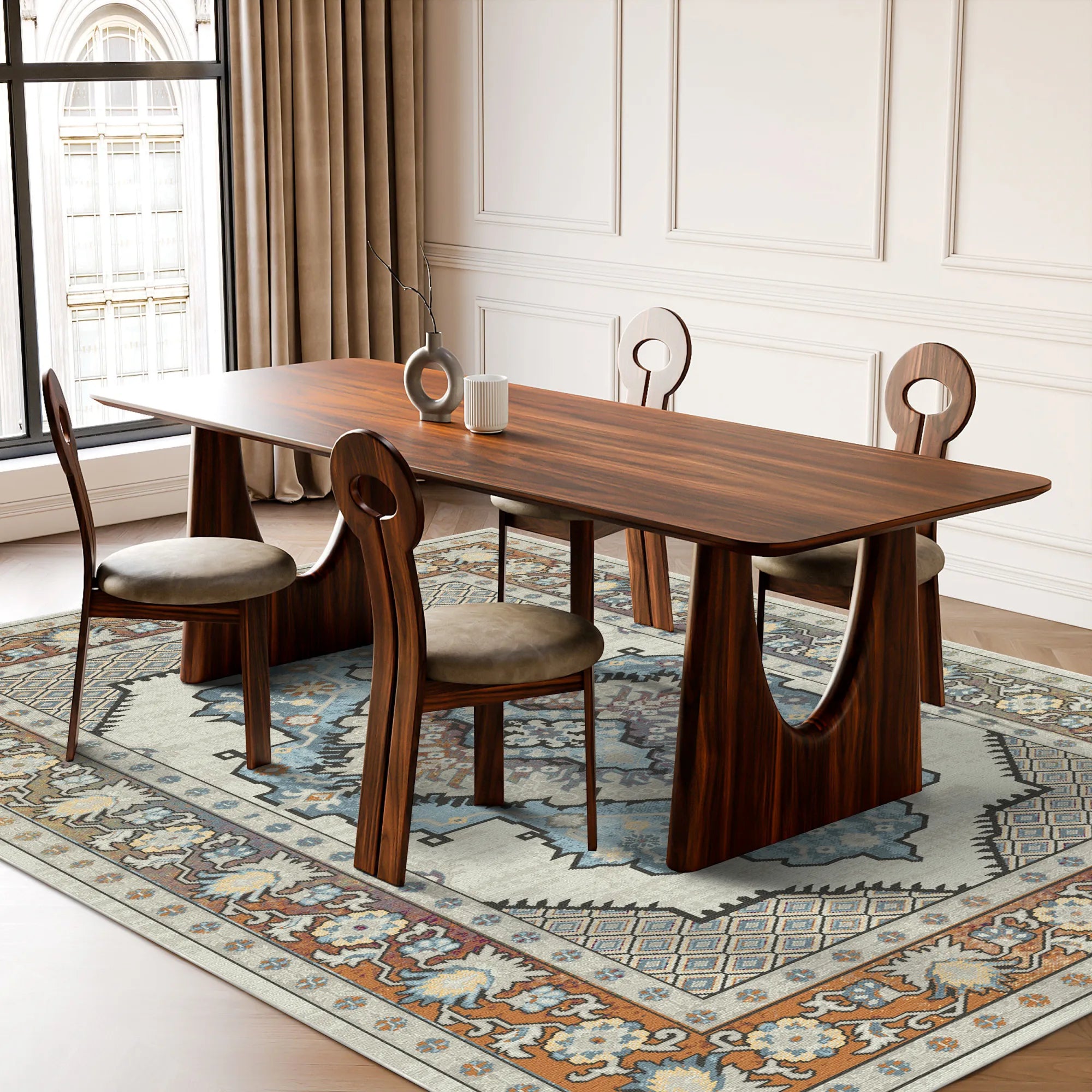 Килим медальйон Elara Ivory Diamond