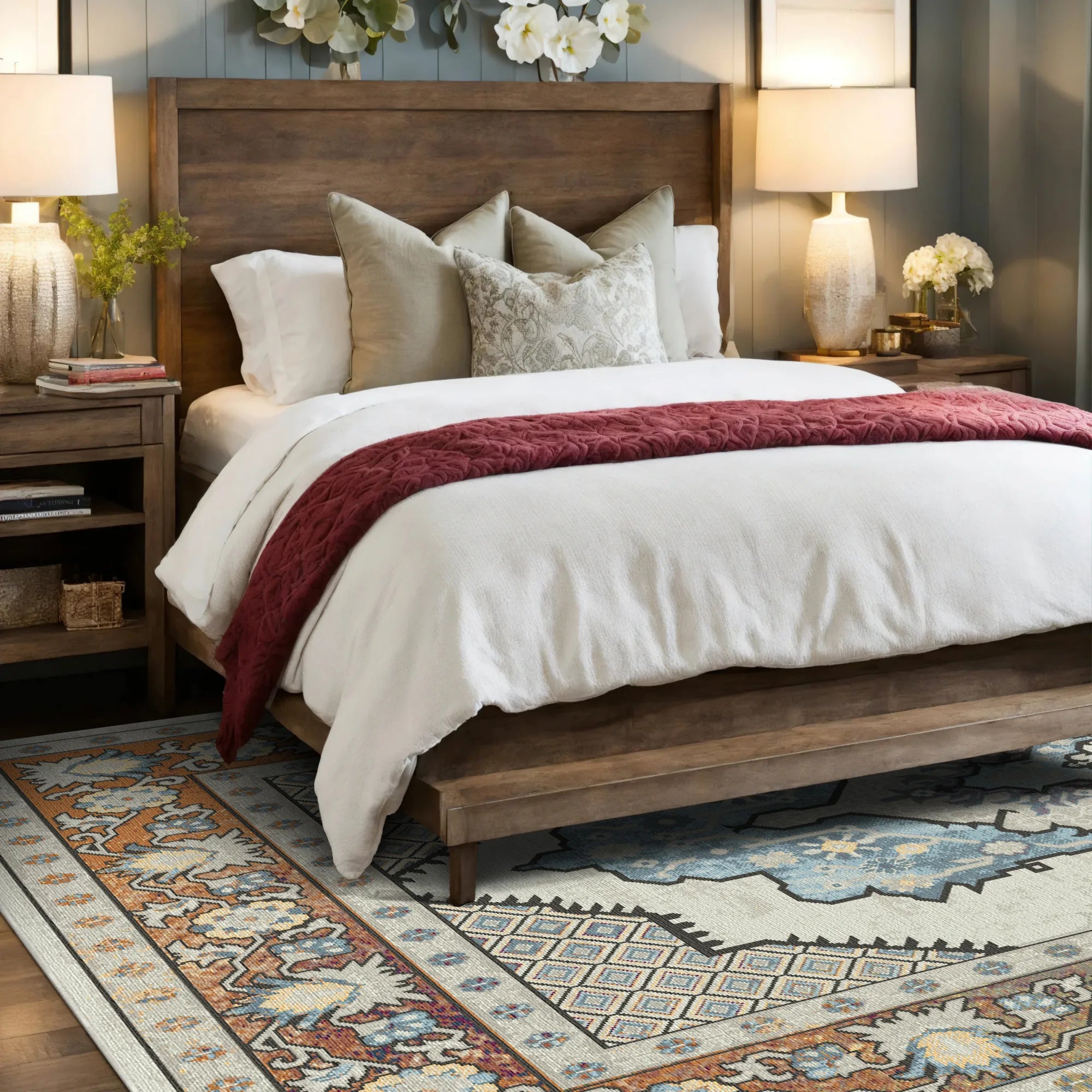 Килим медальйон Elara Ivory Diamond